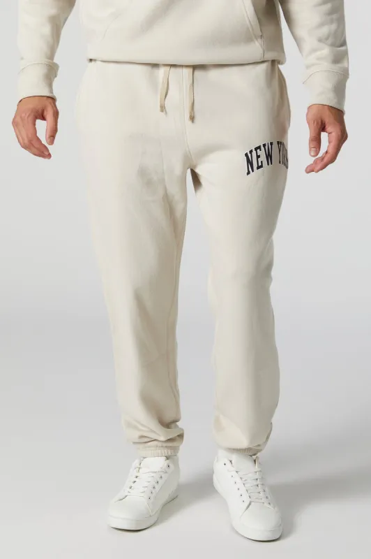 New York Graphic Fleece Jogger sold by Urban Planet