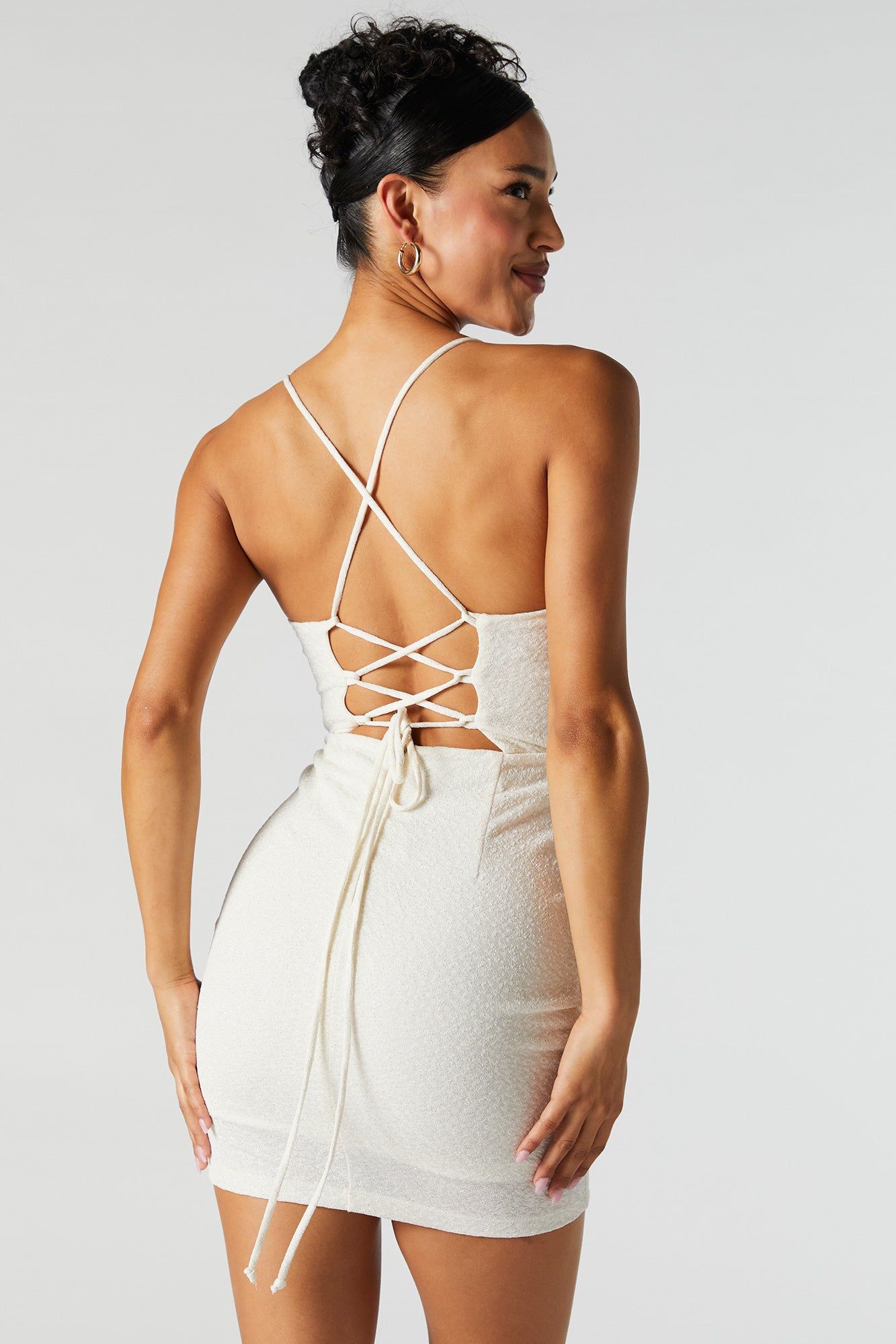 Sparkle Cowl Neck Mini Dress sold by Urban Planet product image thumbnail 3