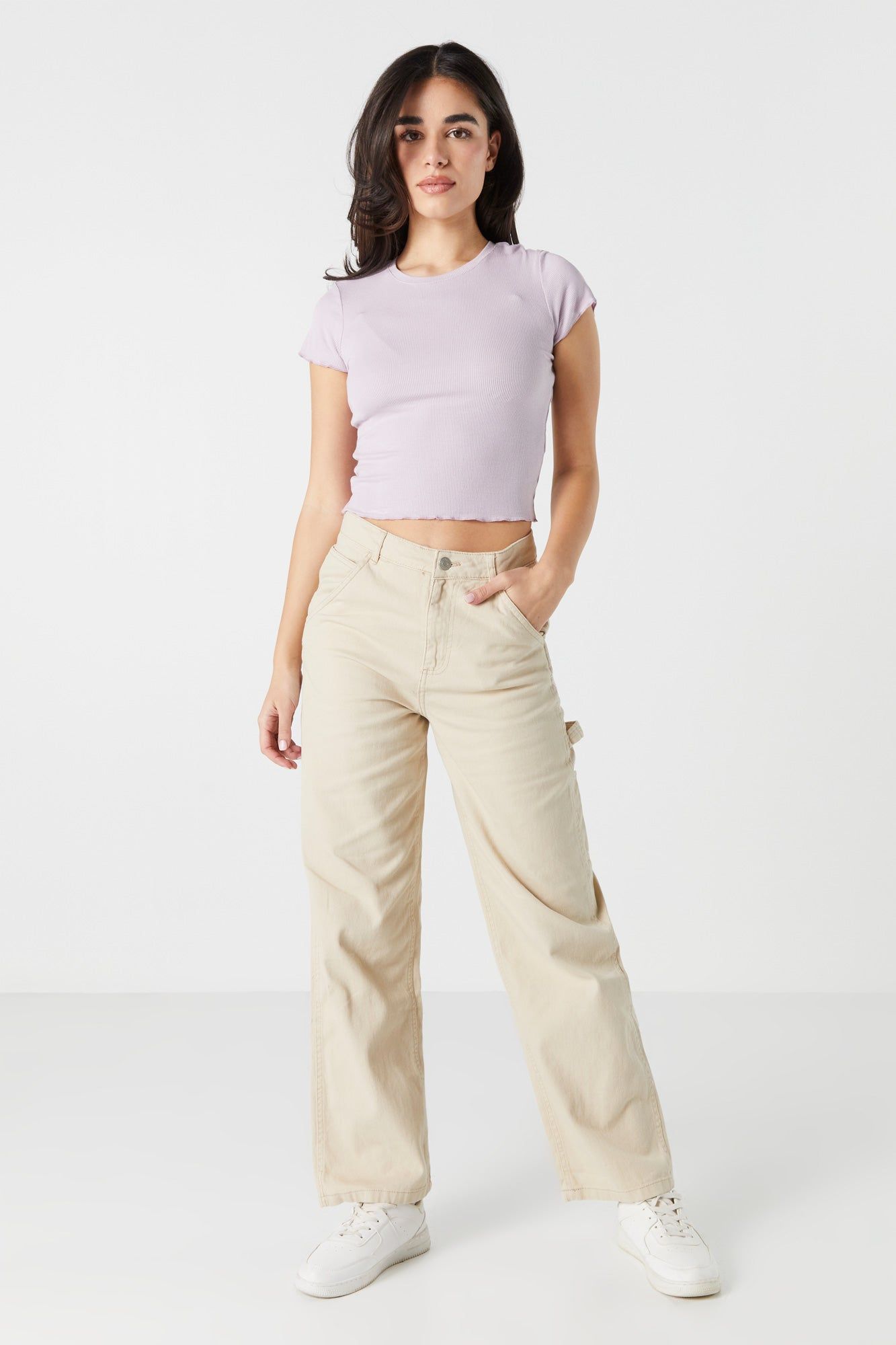 Lettuce Trim Ribbed T-Shirt sold by Urban Planet product image thumbnail 6