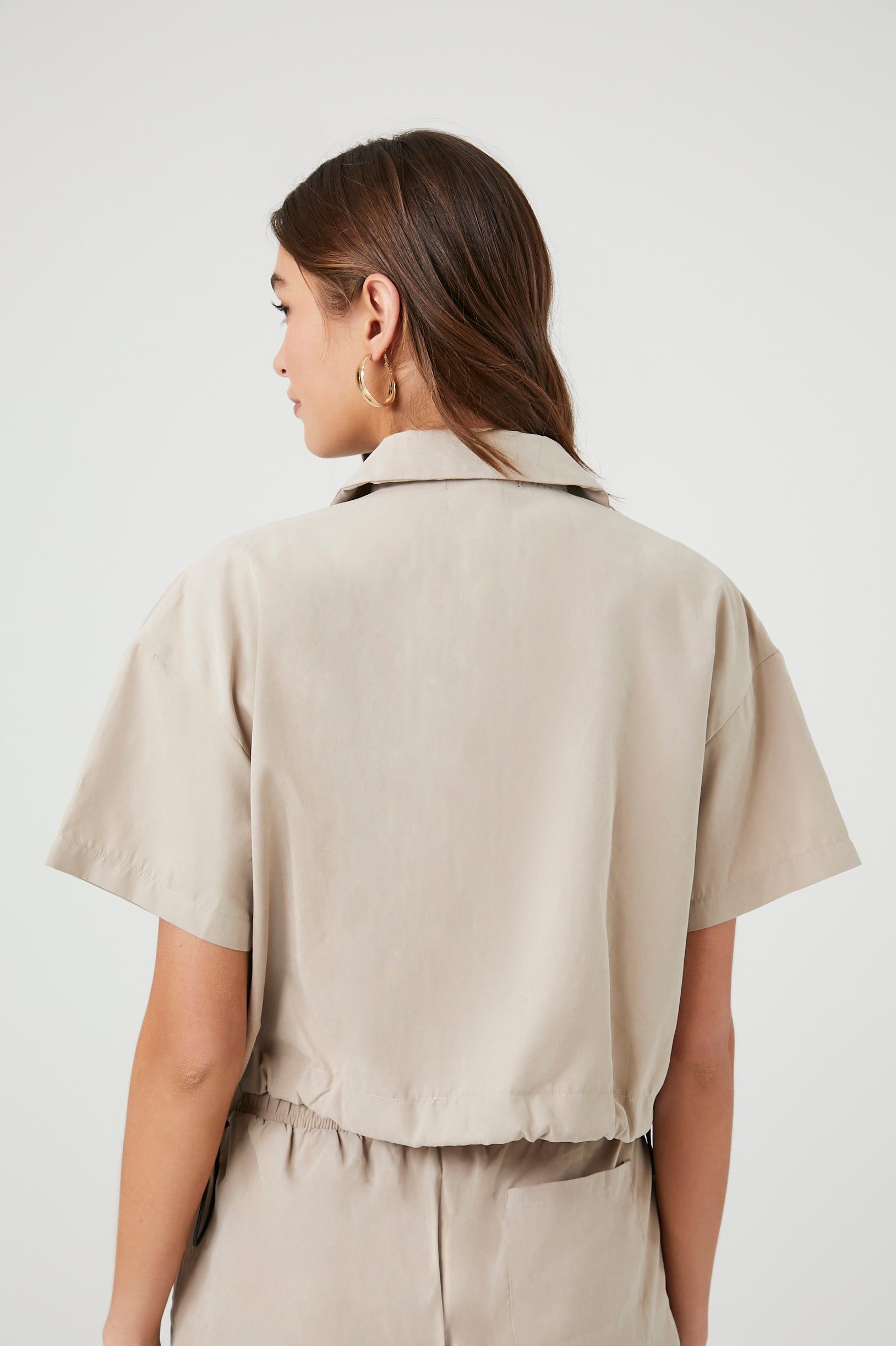 Toggle Drawstring Button-Up Top sold by Urban Planet product image thumbnail 2