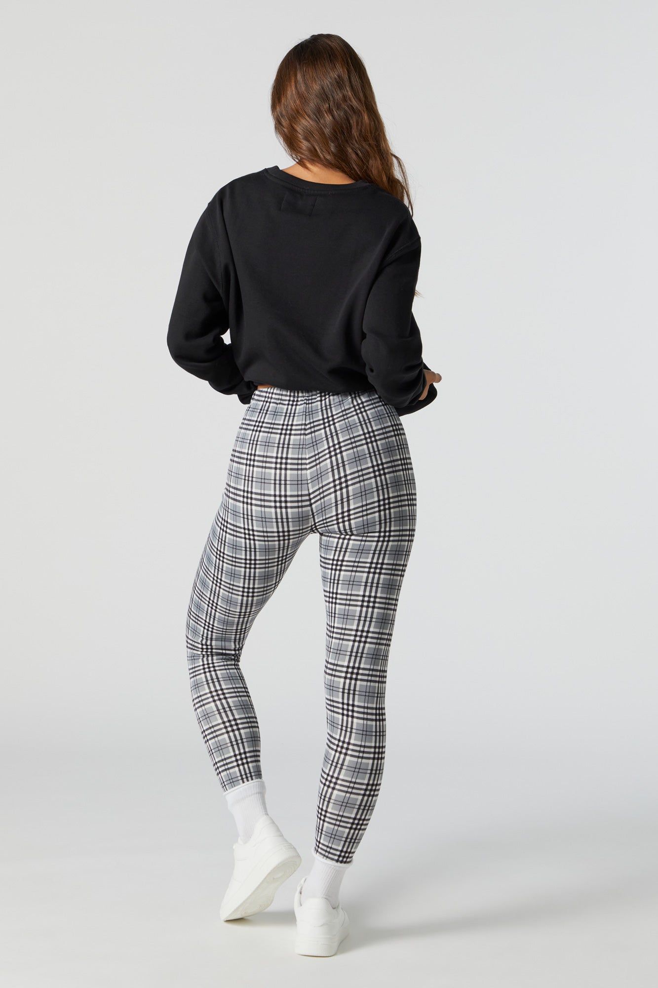 Plaid Print Faux Fur Lined Legging sold by Urban Planet product image thumbnail 3