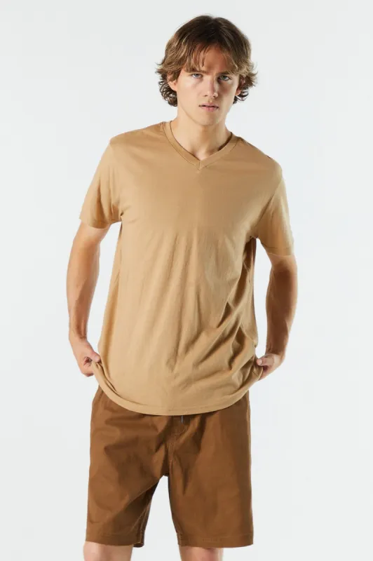 Basic V-Neck T-Shirt sold by Urban Planet