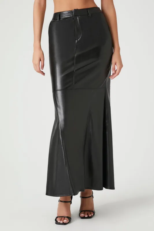 Faux Leather Mermaid Maxi Skirt sold by Urban Planet