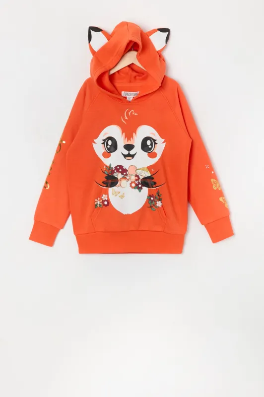 Girls Mushroom Fox Character Hoodie sold by Urban Planet