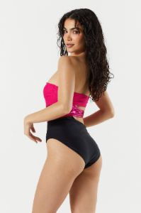 Multicolour Metallic Cut-Out One Piece Swimsuit sold by Urban Planet