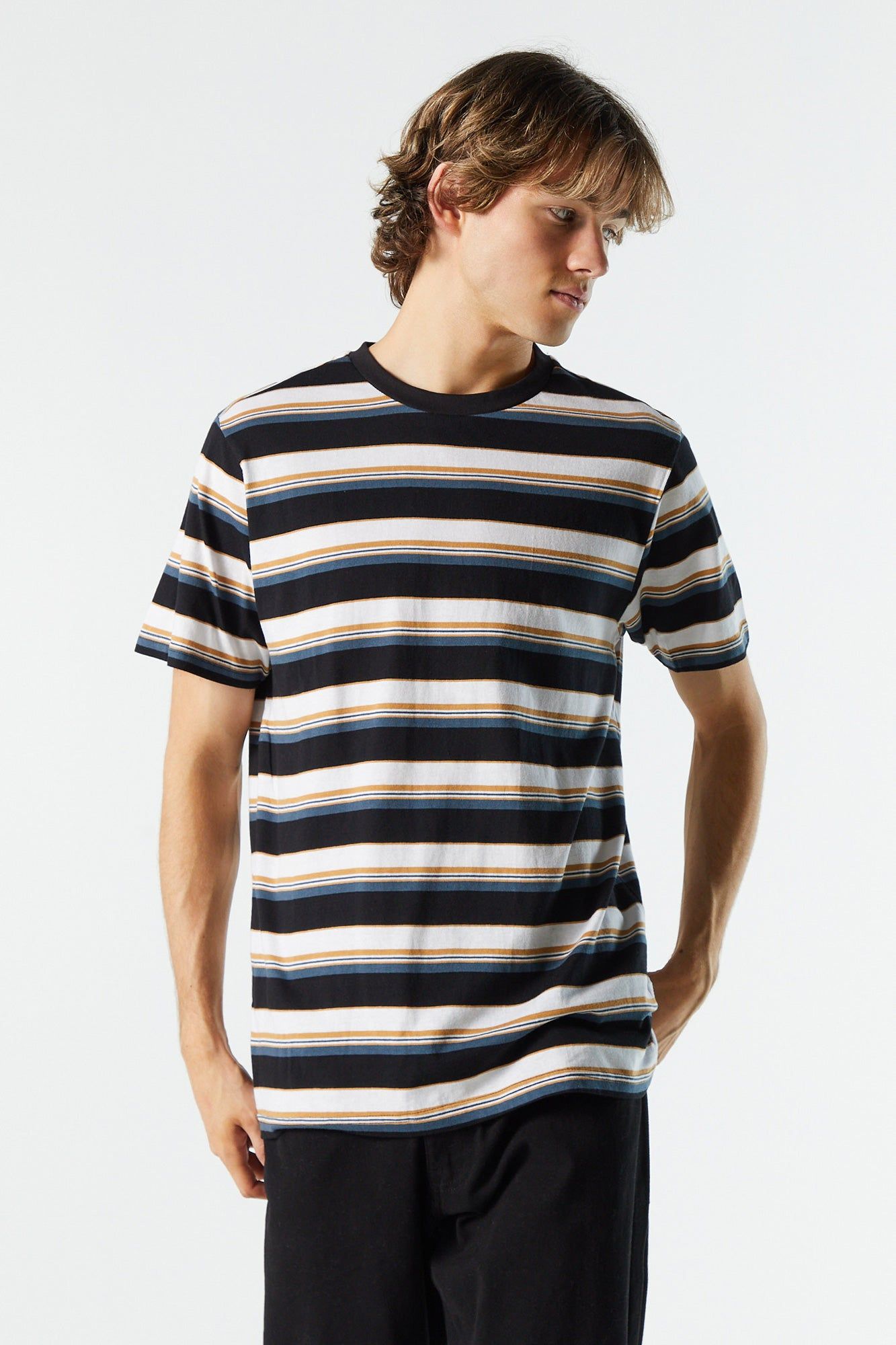 Striped Crewneck T-Shirt sold by Urban Planet product image thumbnail 4