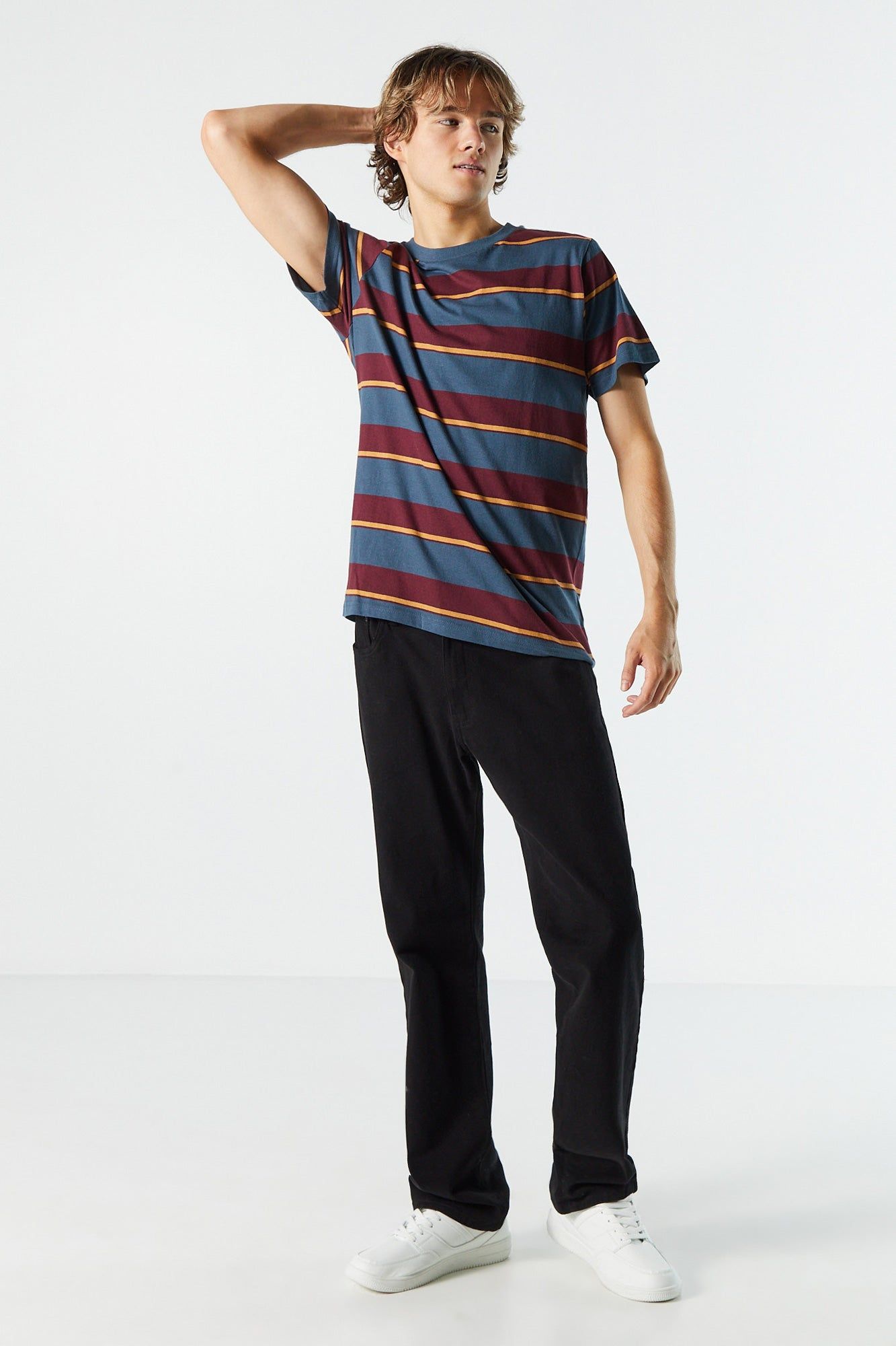 Striped Crewneck T-Shirt sold by Urban Planet product image thumbnail 3