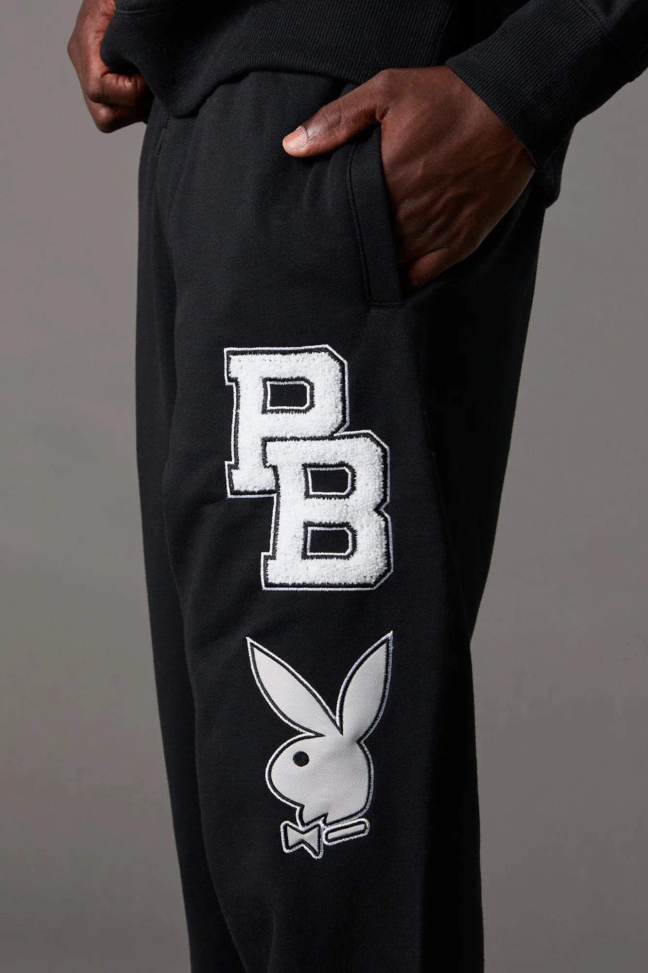 Playboy Embroidered Fleece Jogger sold by Urban Planet product image thumbnail 5