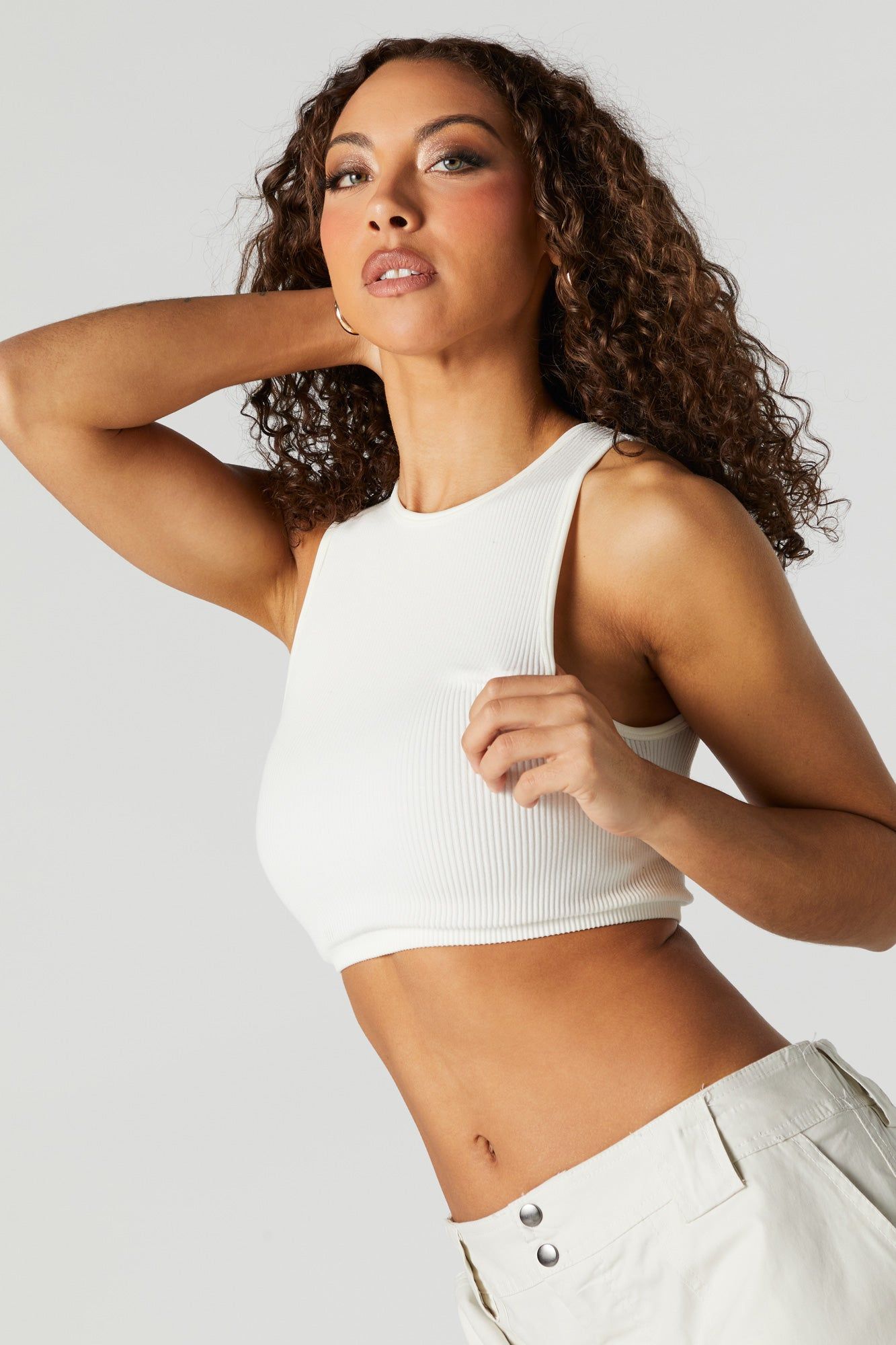 Seamless Ribbed Cropped Tank sold by Urban Planet