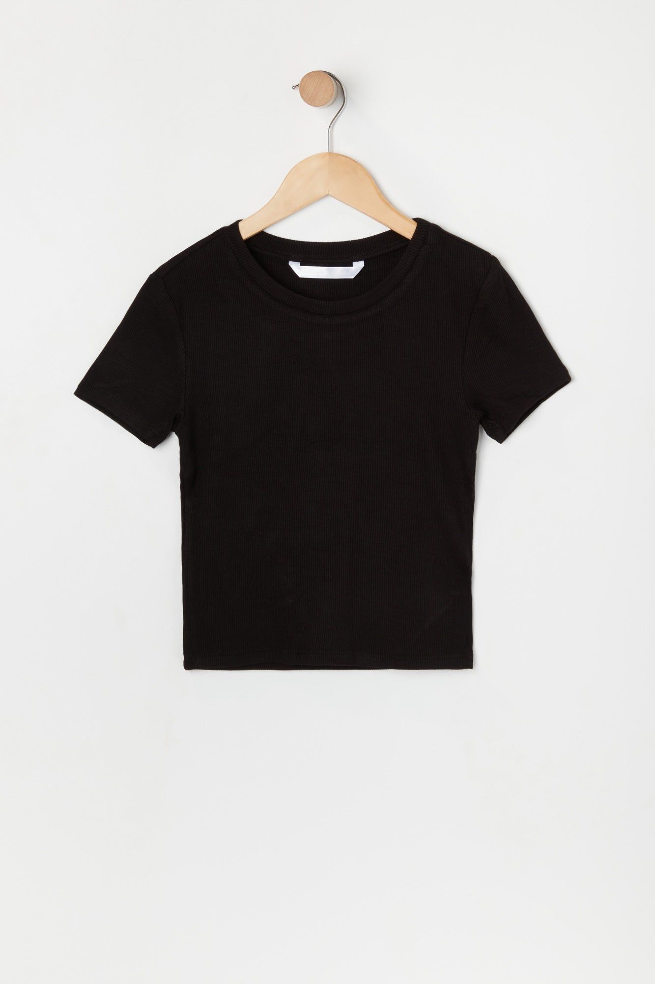 T-shirt ras du cou ultra court côtelé pour fille sold by Urban Planet