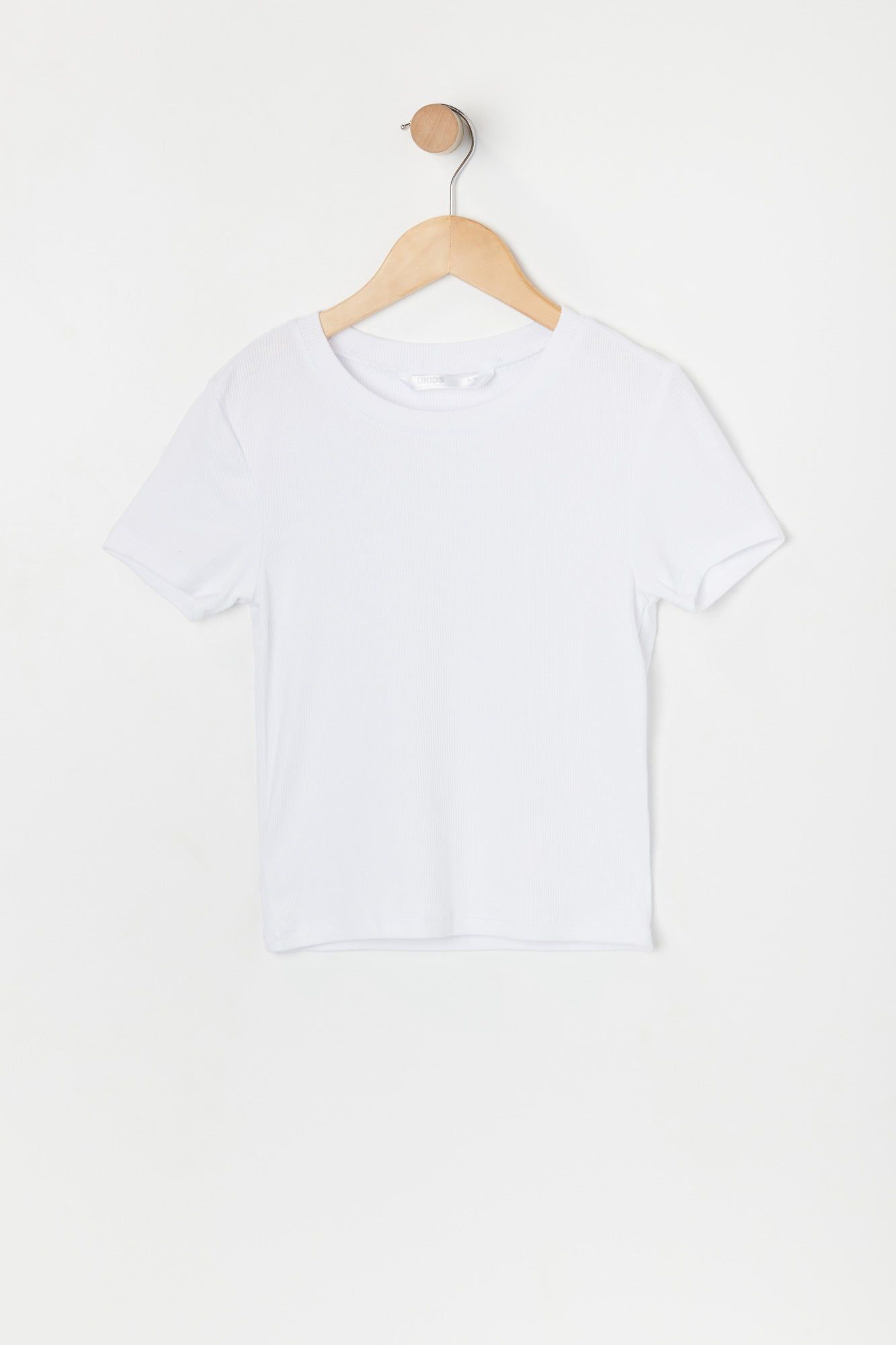 T-shirt ras du cou ultra court côtelé pour fille sold by Urban Planet product image thumbnail 3