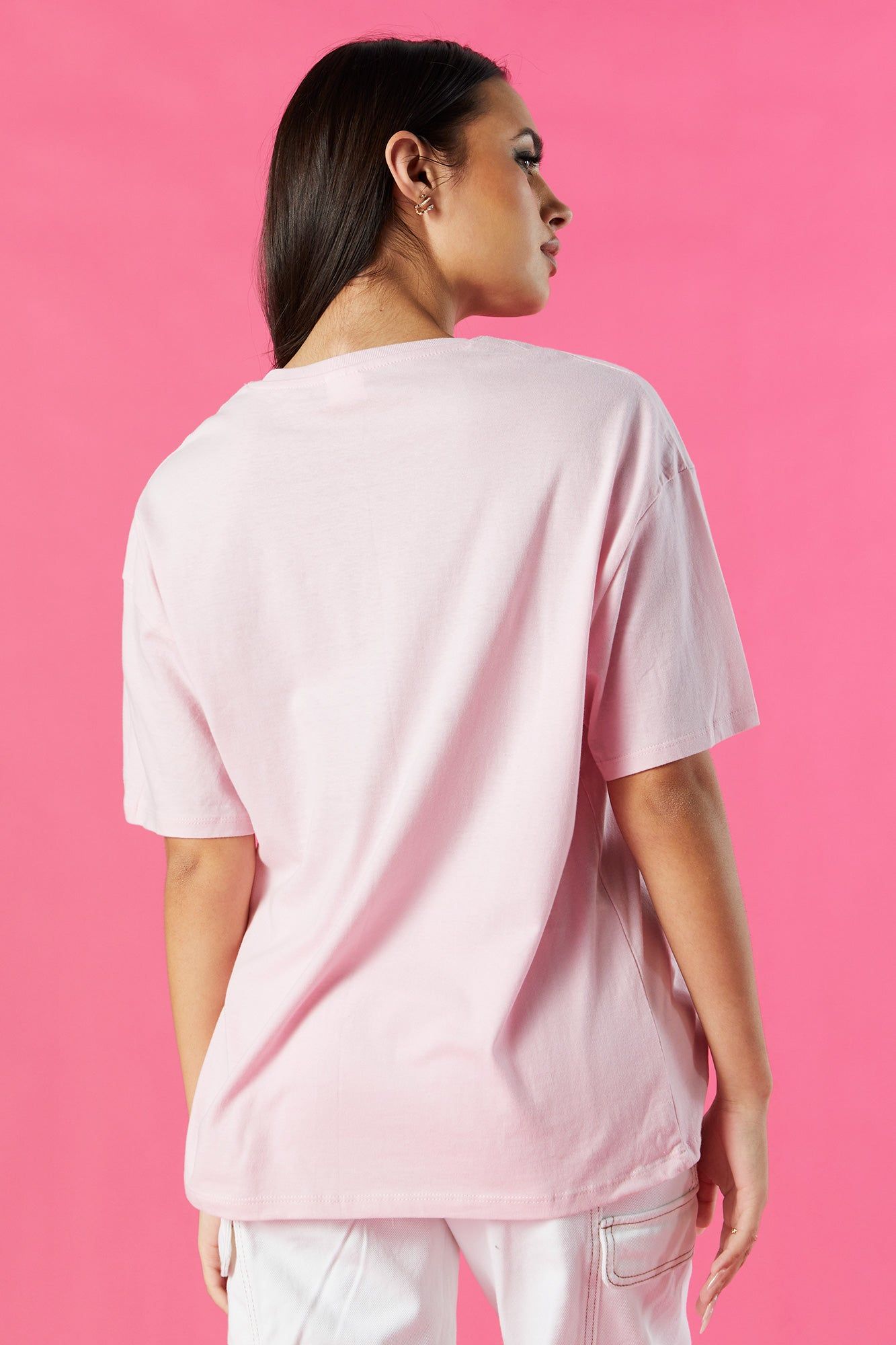 Barbie™ Pink Graphic Boyfriend T-Shirt sold by Urban Planet product image thumbnail 2