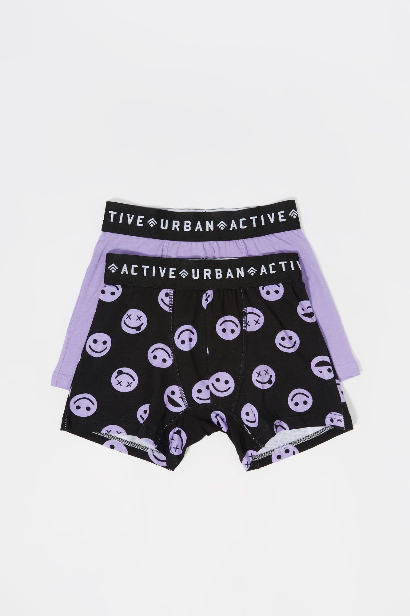 Boys Winking Smiley Face Print Boxer Set (2 Pack) sold by Urban Planet