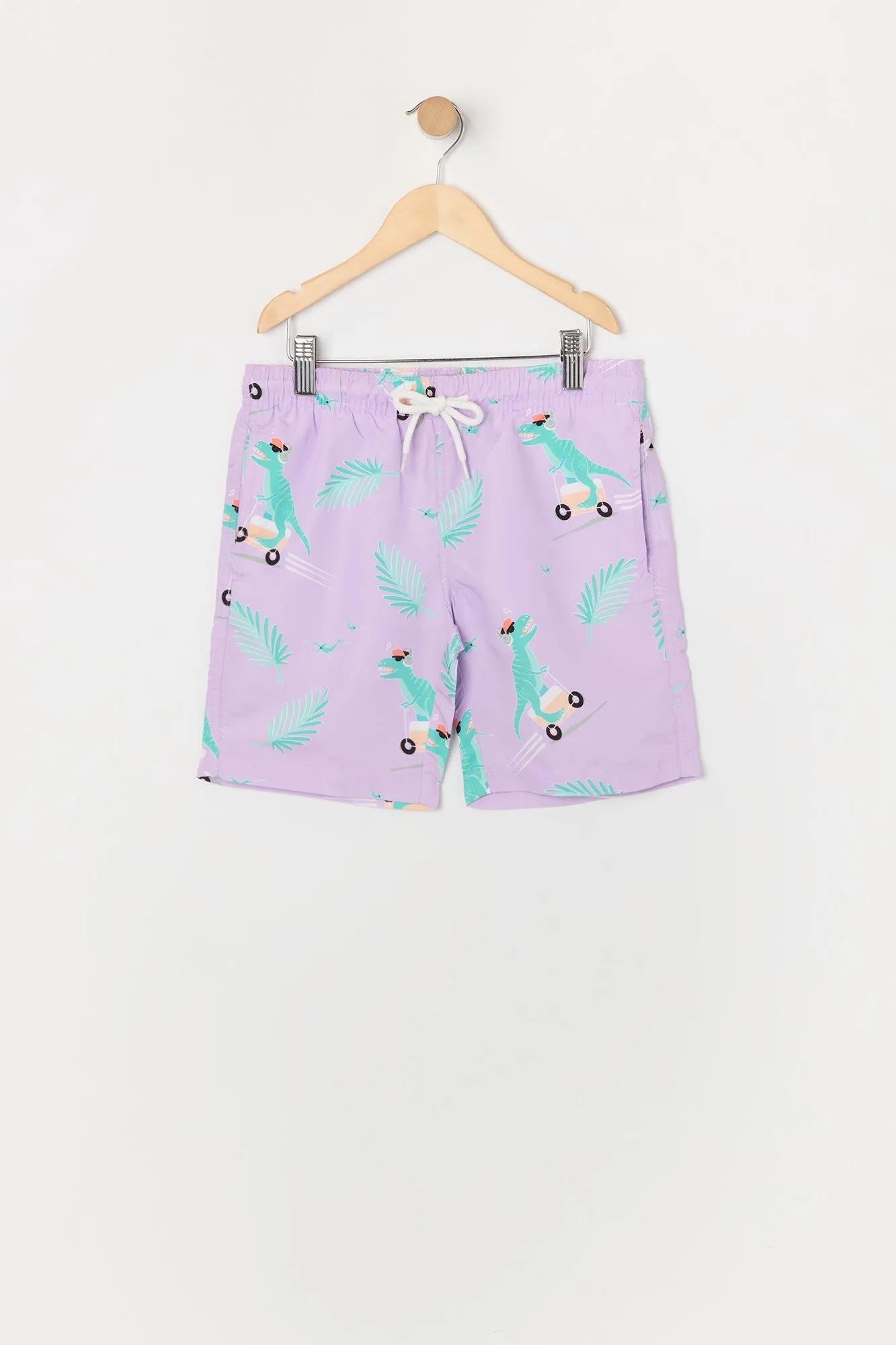 Boys Dinosaur Print Board Short sold by Urban Planet