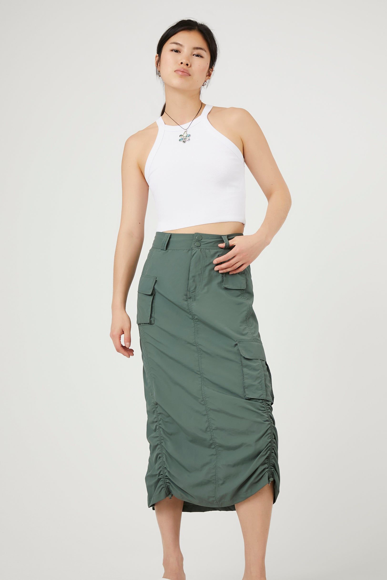 Jupe maxi cargo avec poches sold by Urban Planet
