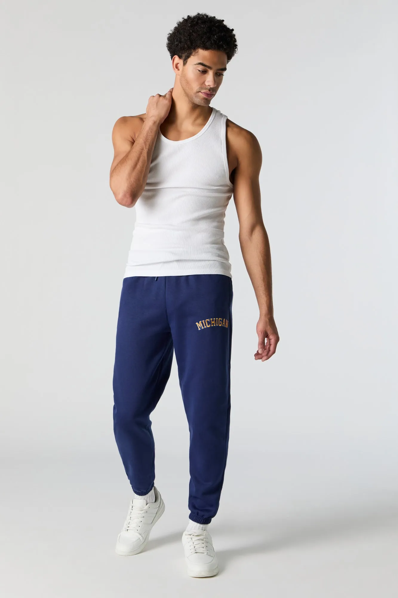 Michigan Embroidered Fleece Jogger sold by Urban Planet product image thumbnail 2