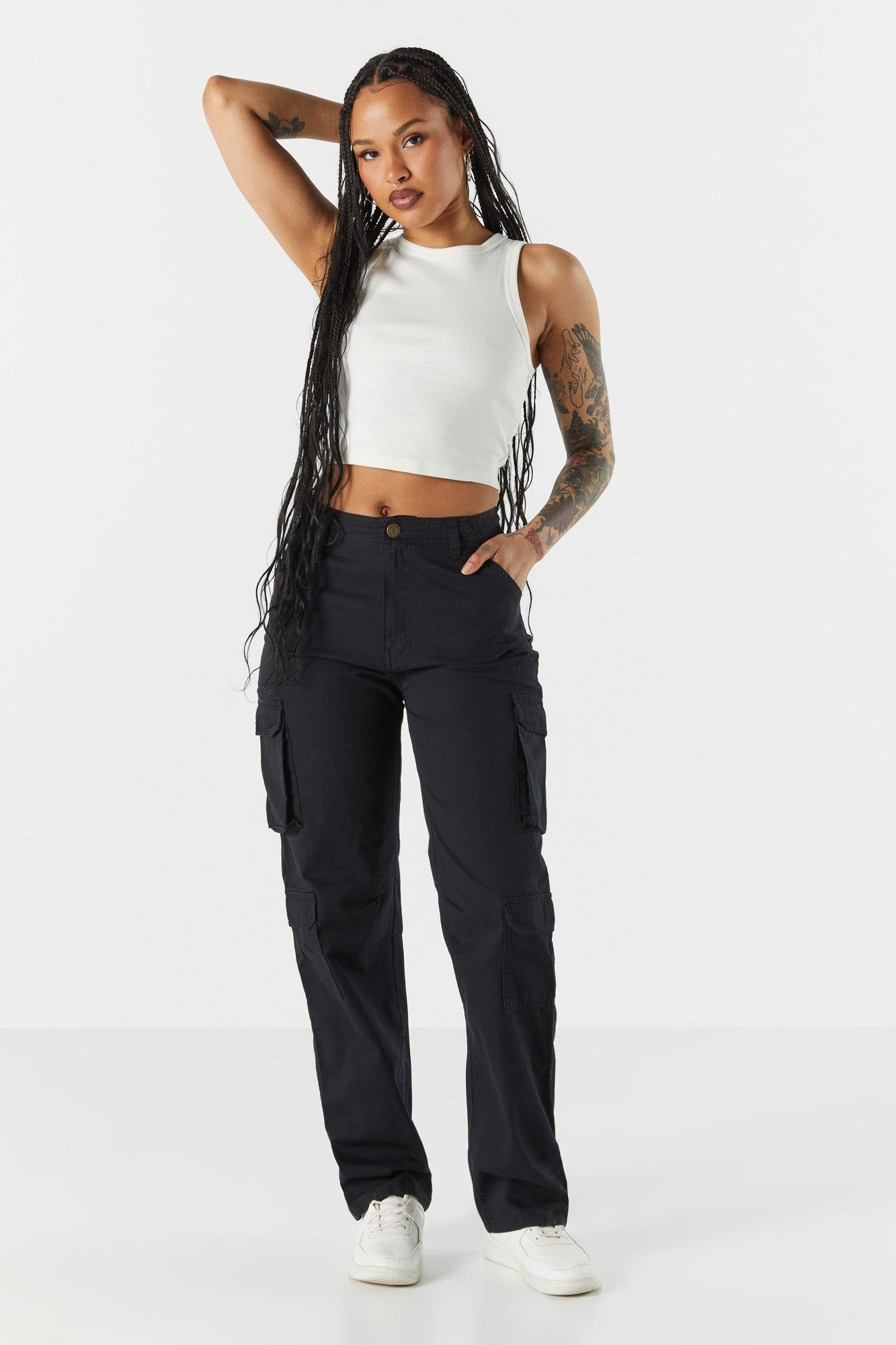 Pantalon cargo avec poches multiples sold by Urban Planet product image thumbnail 9