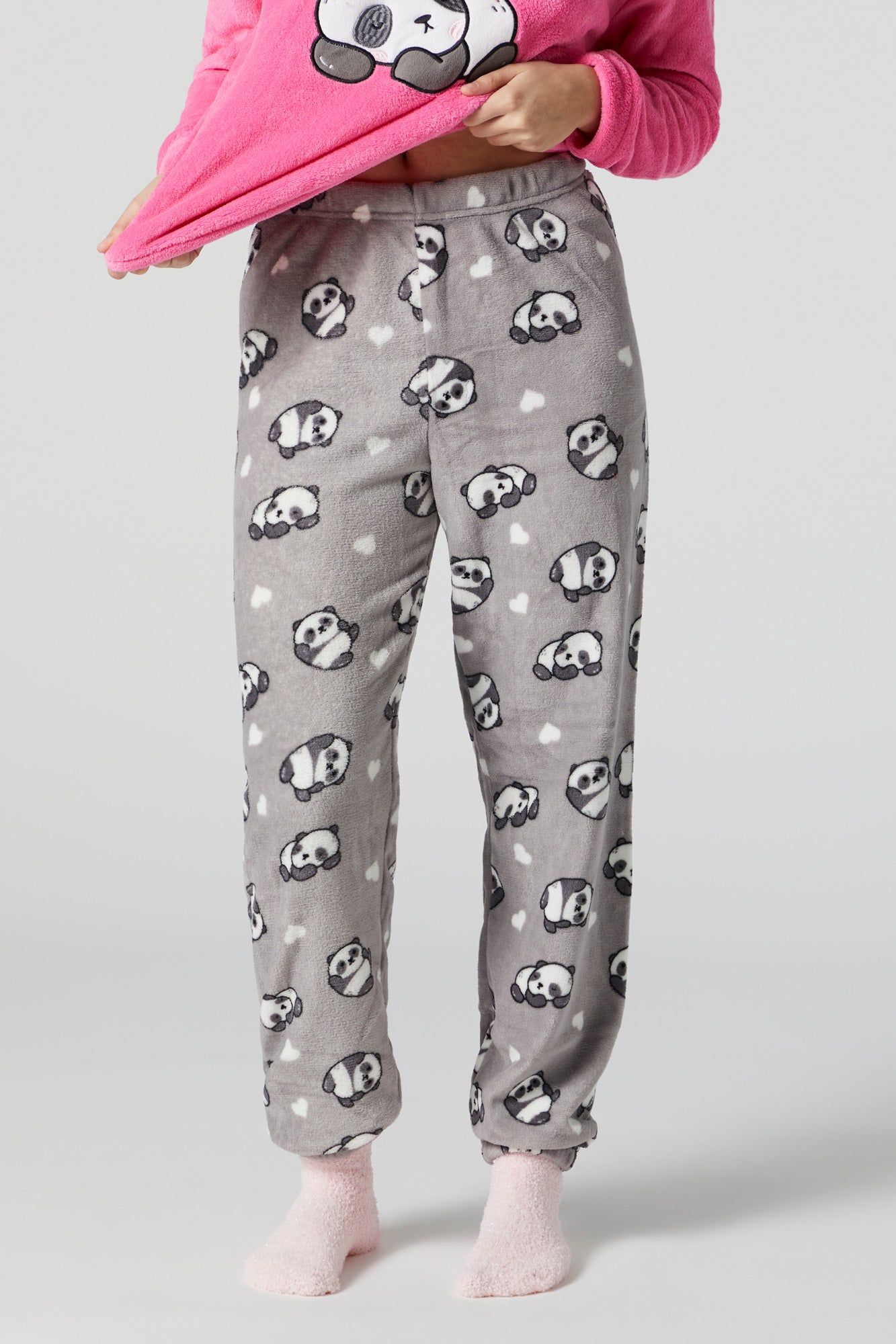 Plush 2 Piece Pajama Set sold by Urban Planet product image thumbnail 4