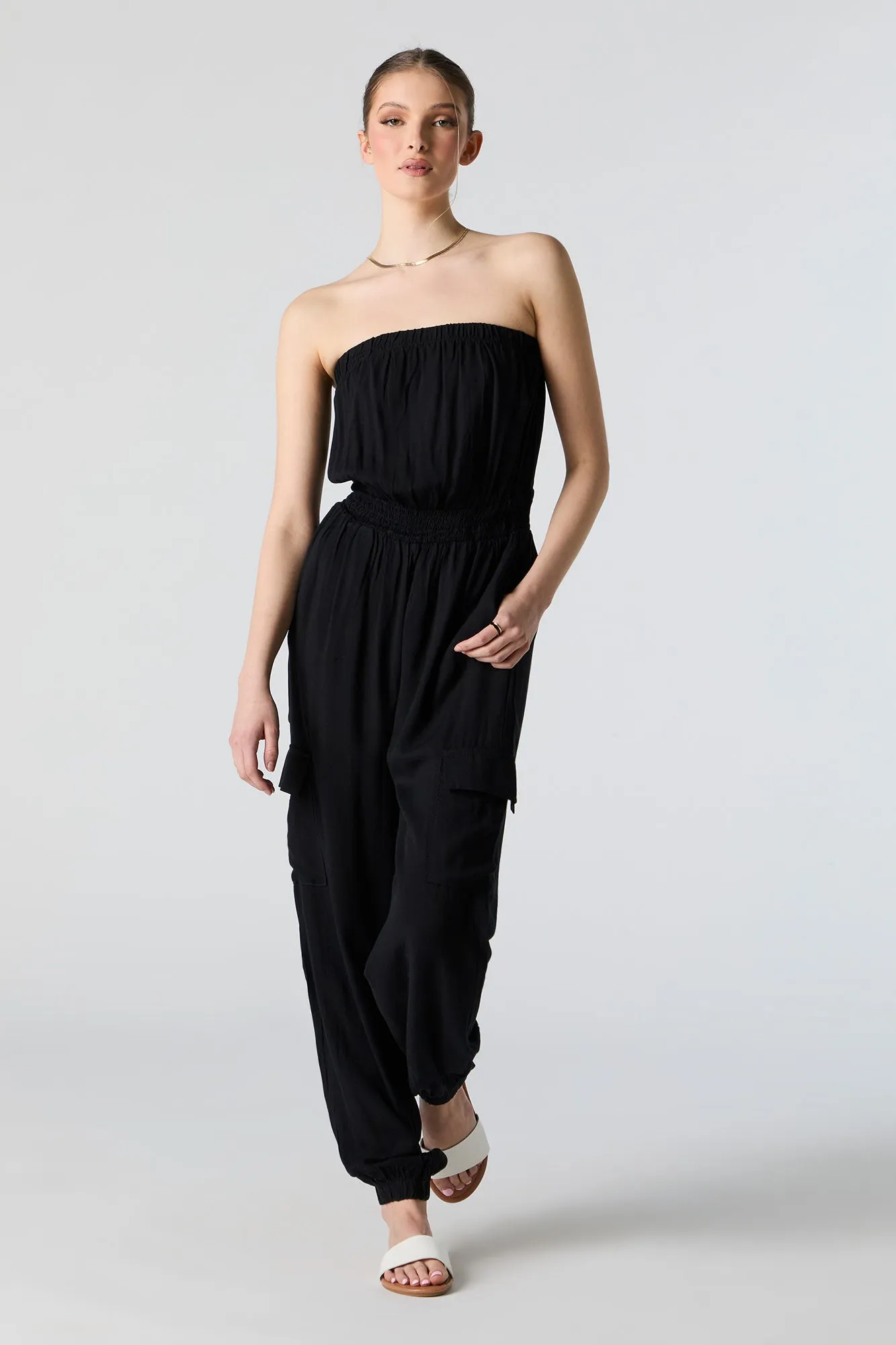 Strapless Cargo Jumpsuit sold by Urban Planet product image thumbnail 4