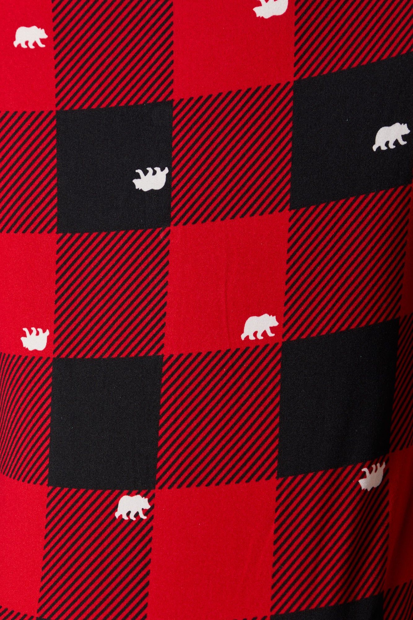 Robe de nuit Pyjamas de famille à carreaux avec imprimé Ours sold by Urban Planet product image thumbnail 4