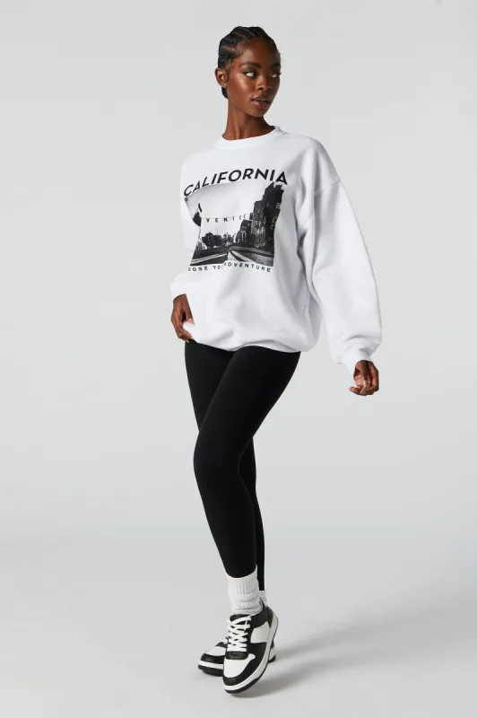 Chenille Embroidered Manhattan Fleece Sweatshirt sold by Urban Planet