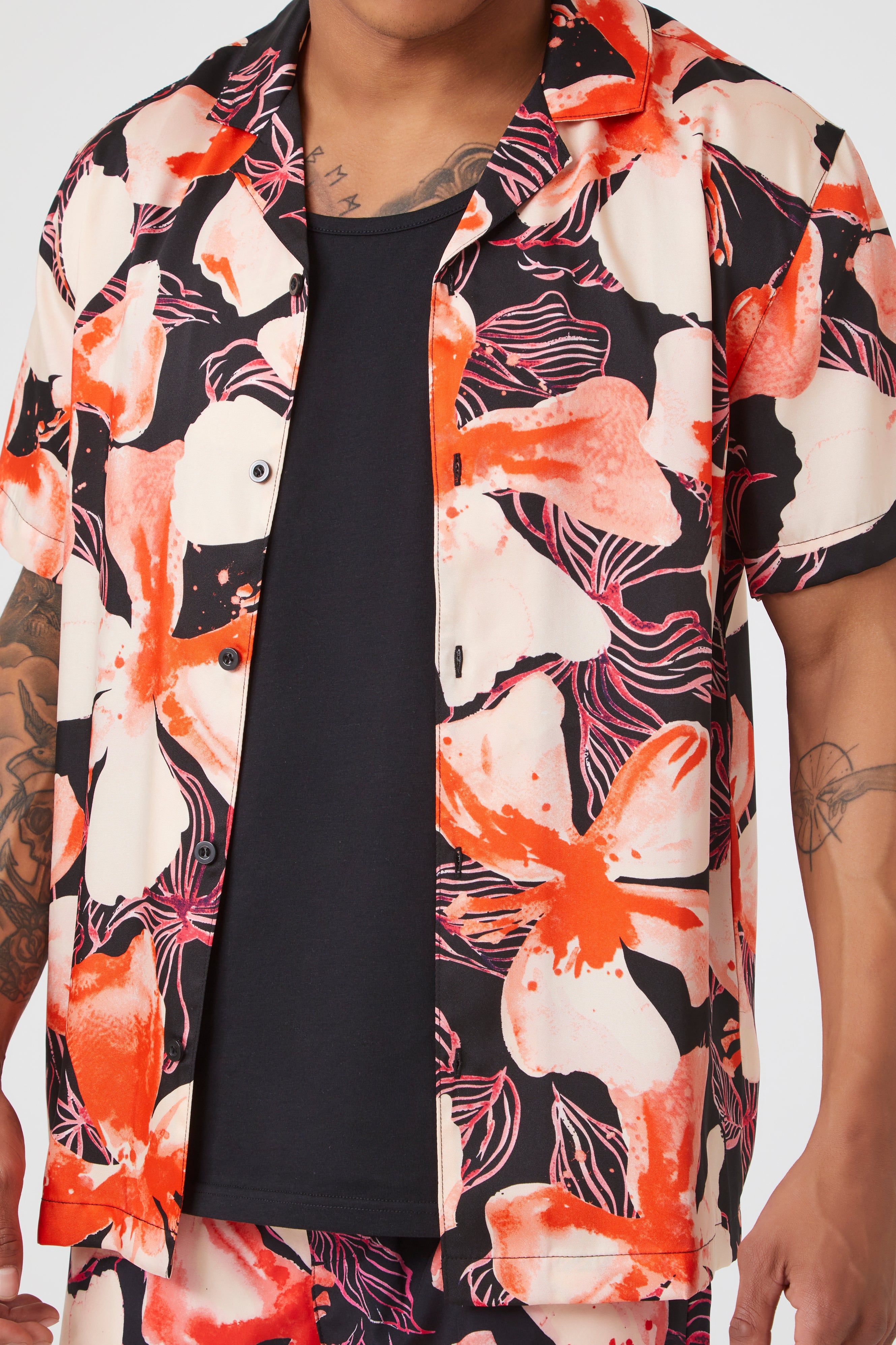 Satin Floral Print Button-Up Top sold by Urban Planet product image thumbnail 5