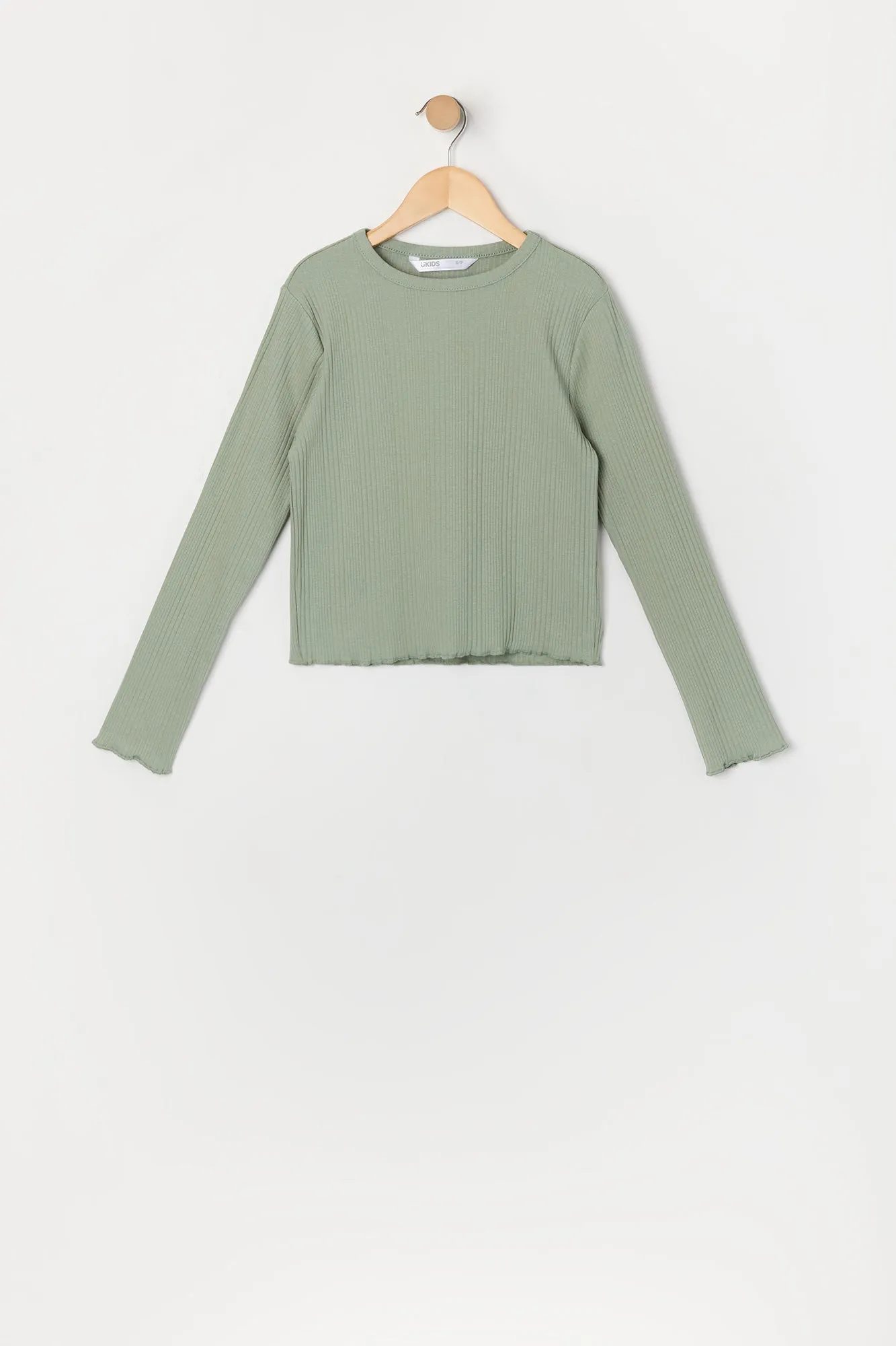 Girls Ribbed Long Sleeve Top sold by Urban Planet product image thumbnail 3