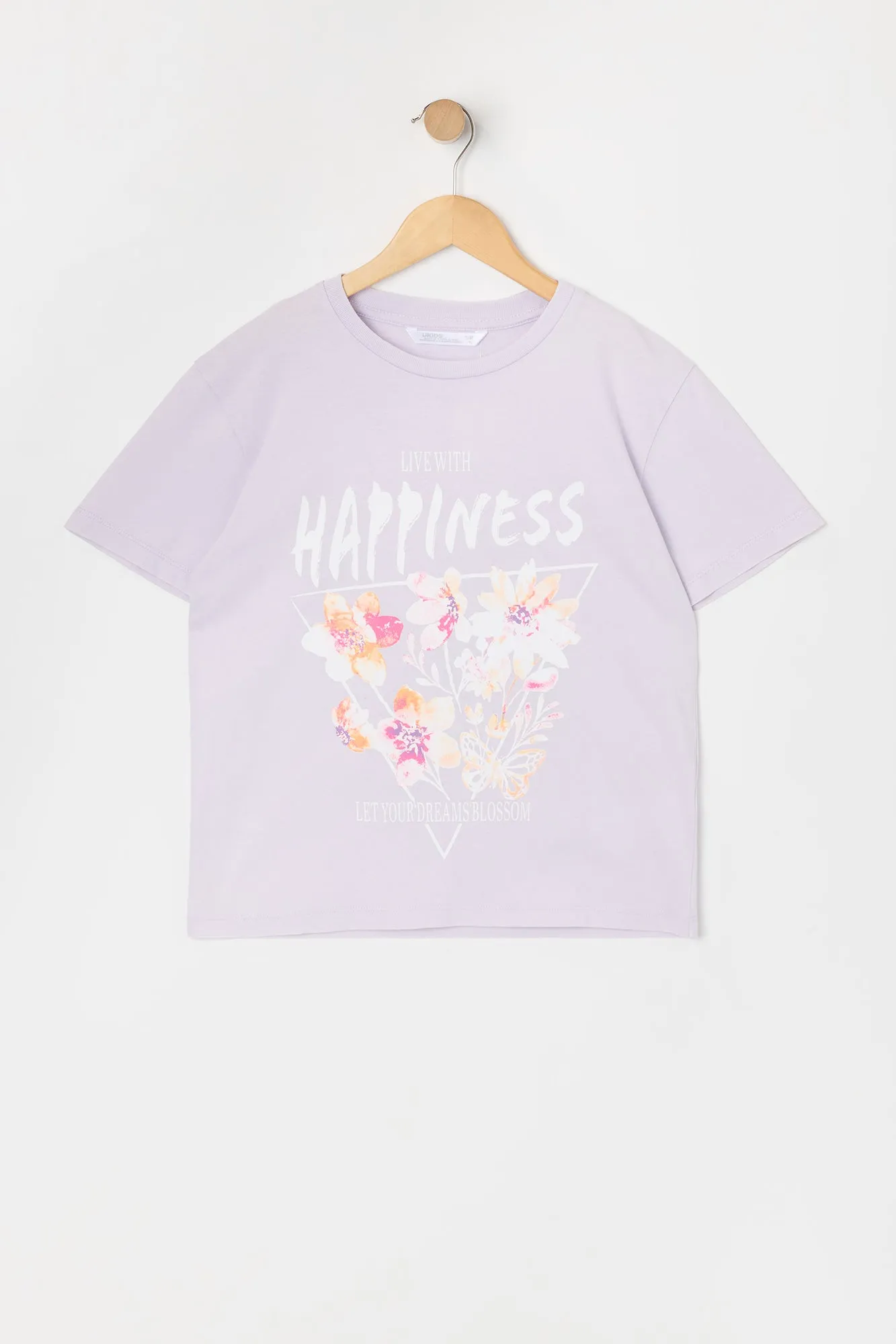 Girls Live With Happiness Graphic T-Shirt sold by Urban Planet