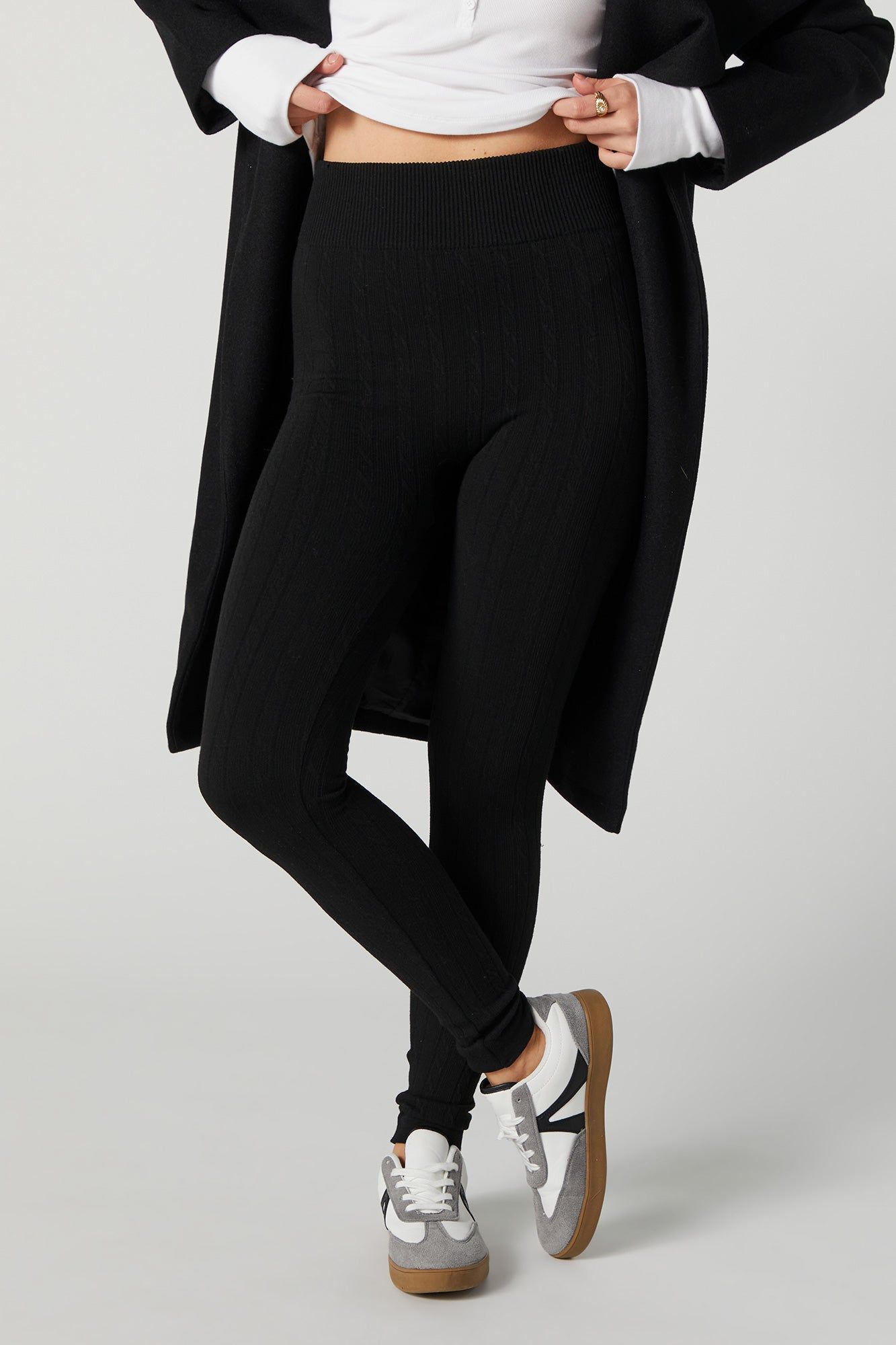 Seamless Ribbed Fleece Lined Legging sold by Urban Planet product image thumbnail 4