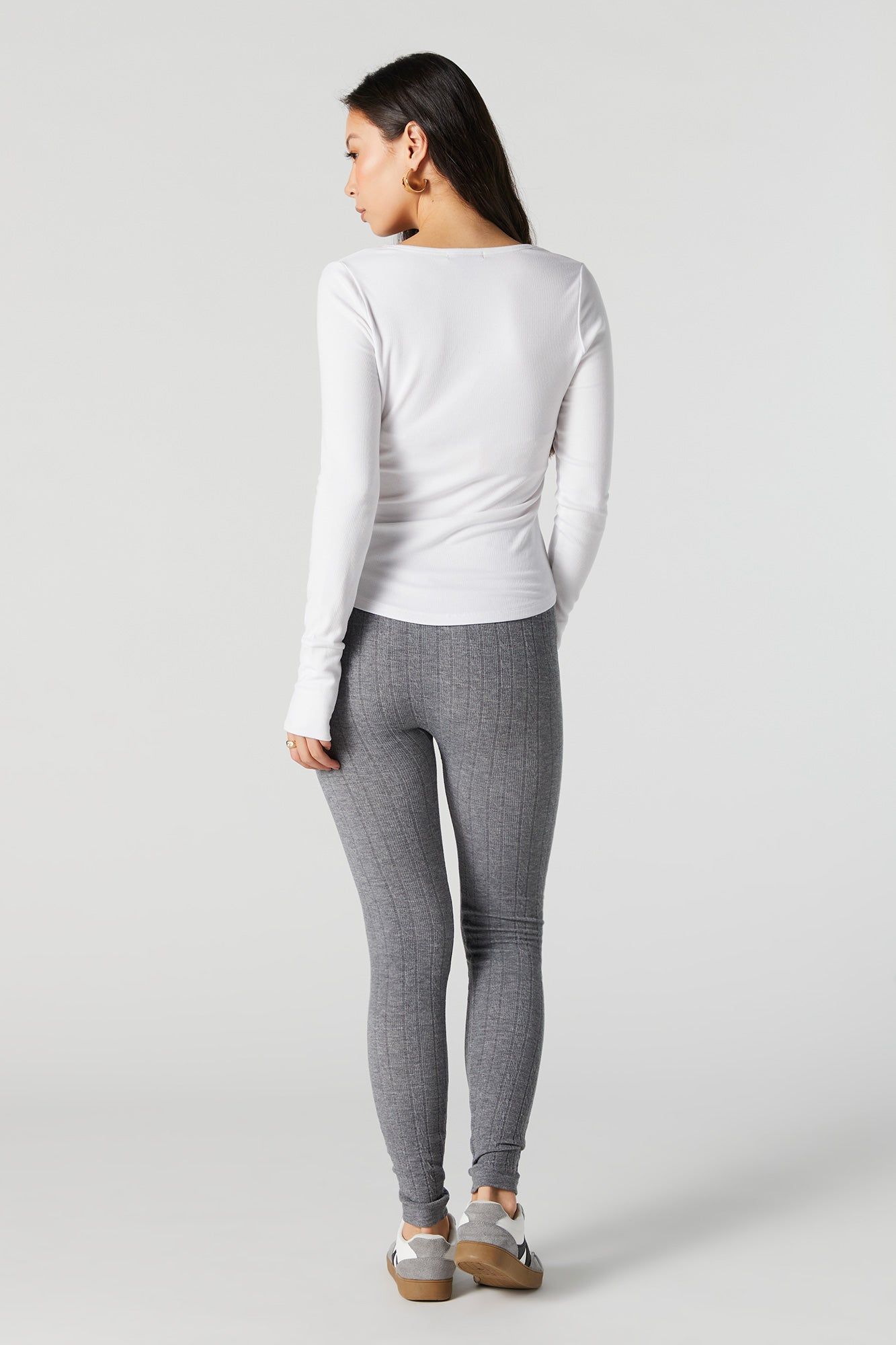 Seamless Ribbed Fleece Lined Legging sold by Urban Planet product image thumbnail 2