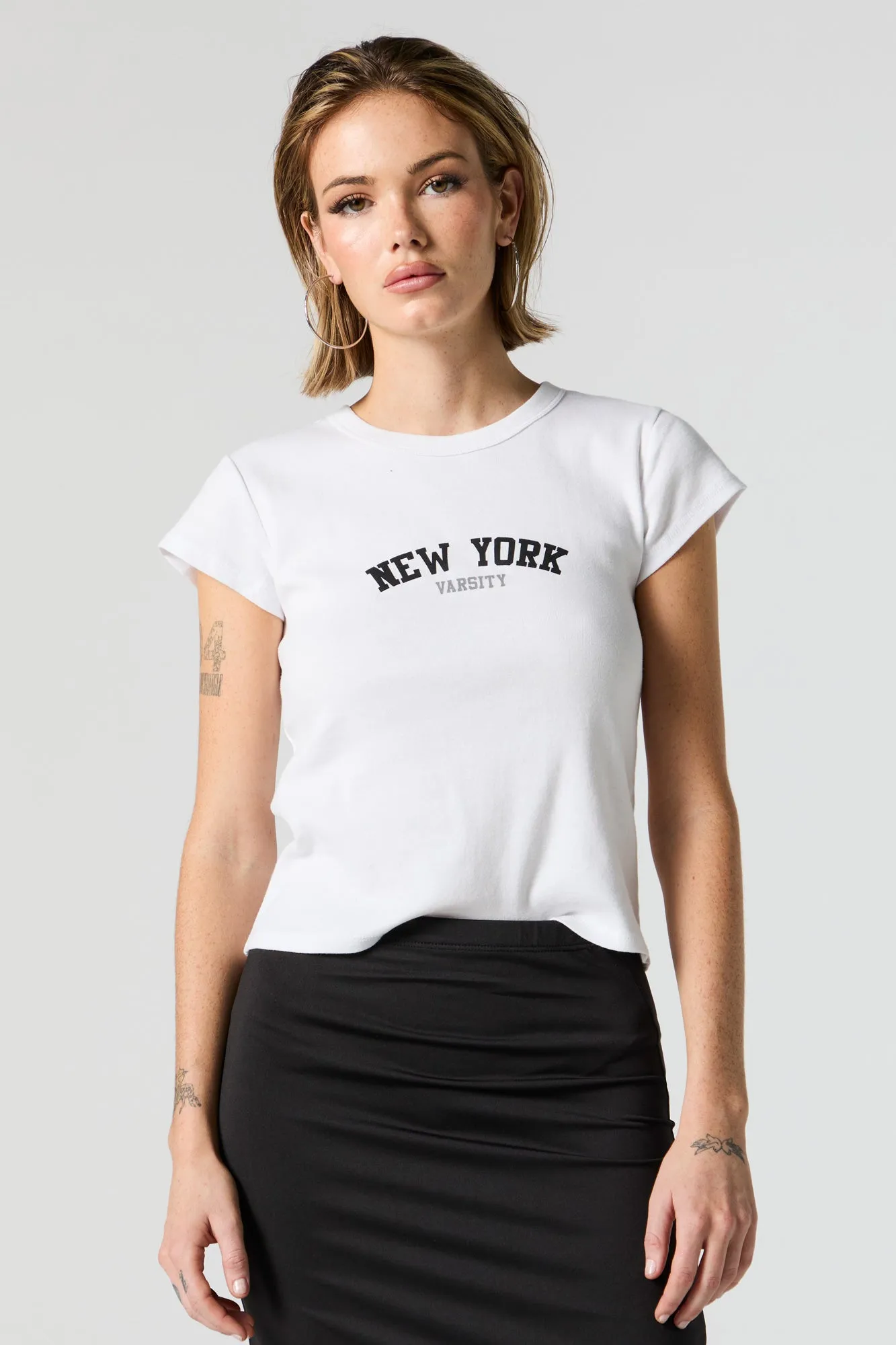 New York Graphic Fitted T-Shirt sold by Urban Planet product image thumbnail 3