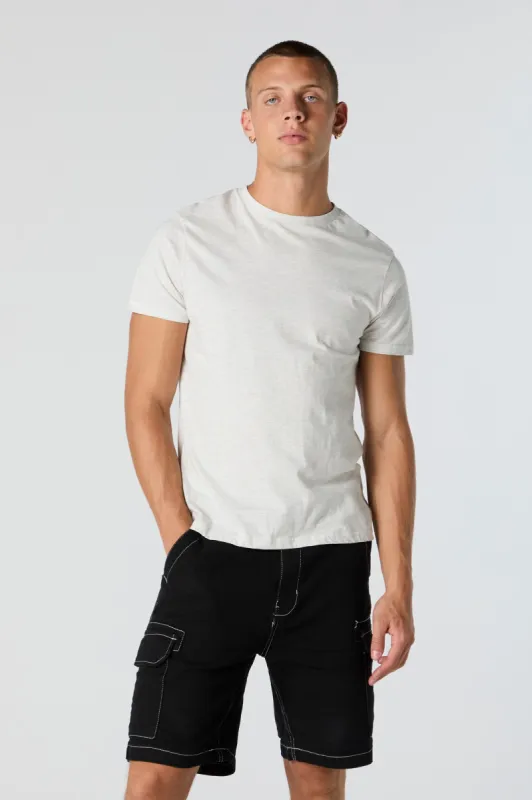 Contrast Stitch Denim Cargo Short sold by Urban Planet