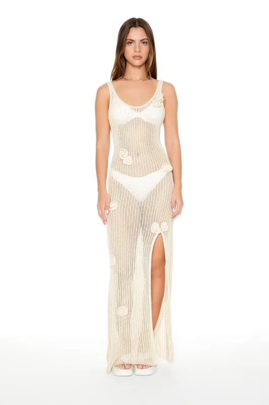 Robe maxi crochetée avec rosettes sold by Urban Planet