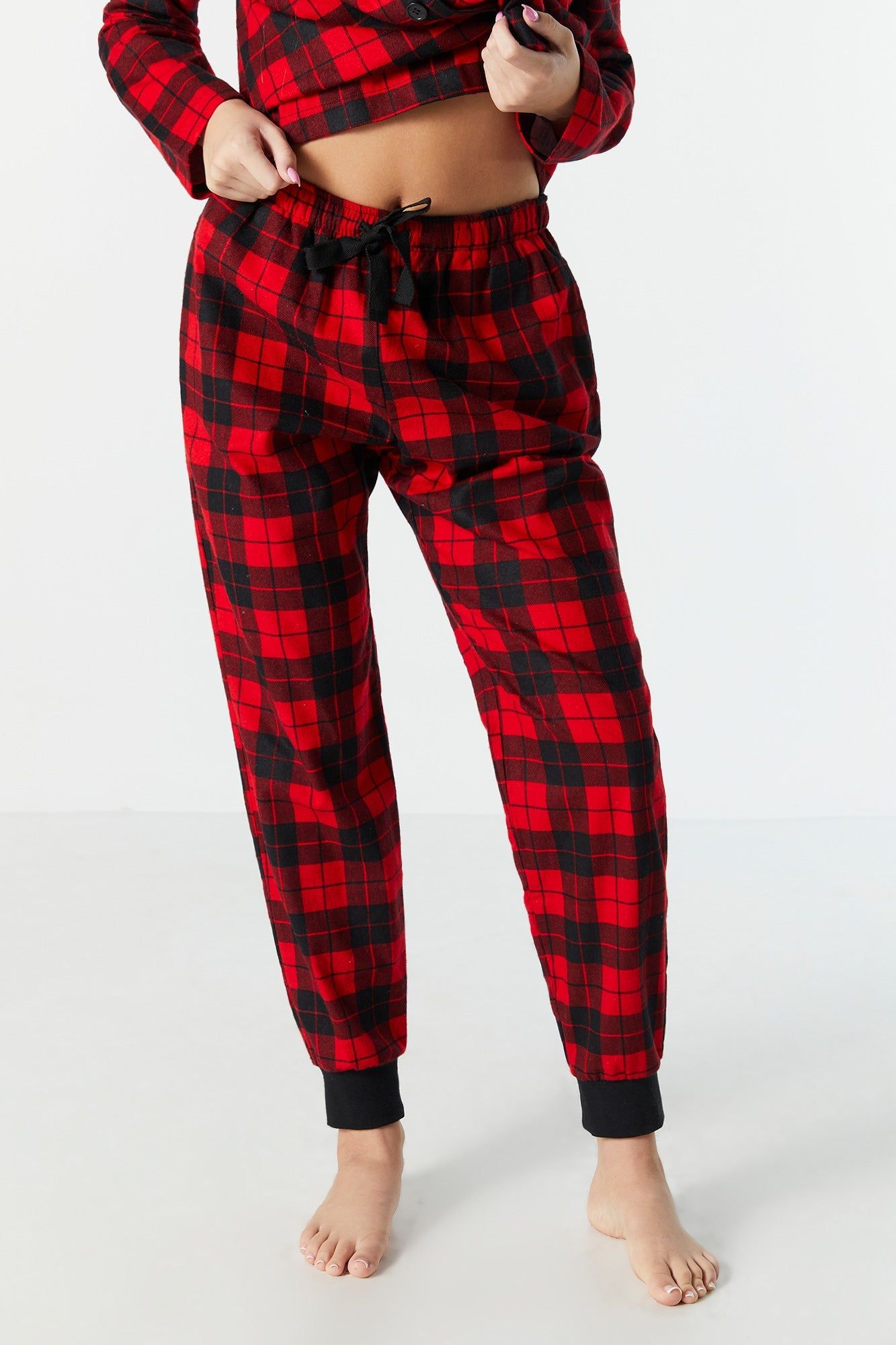 Printed Flannel Pajama Jogger sold by Urban Planet product image thumbnail 2