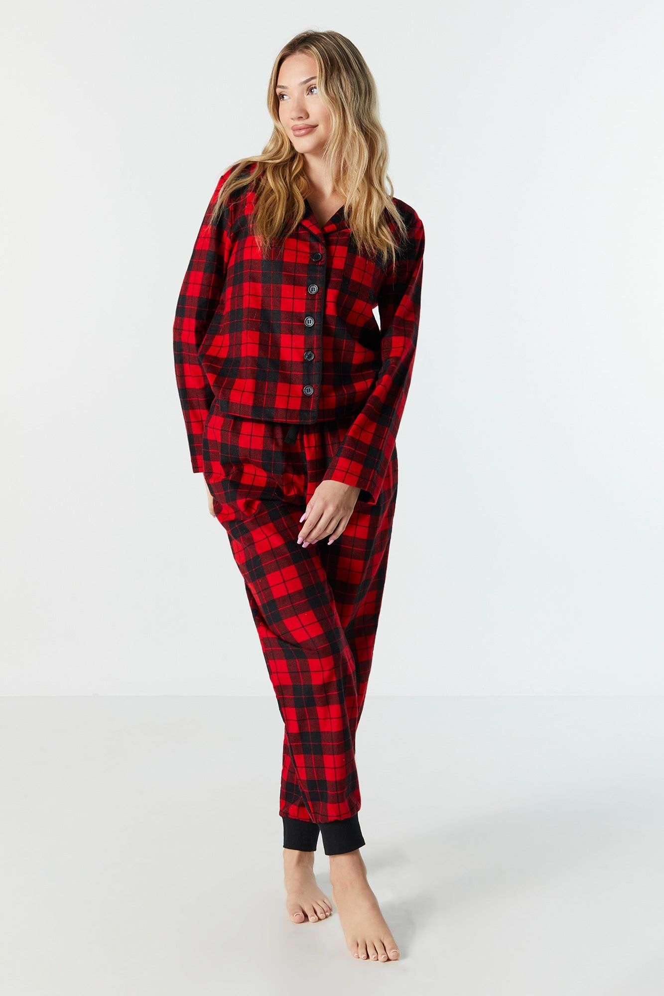 Printed Flannel Pajama Jogger sold by Urban Planet
