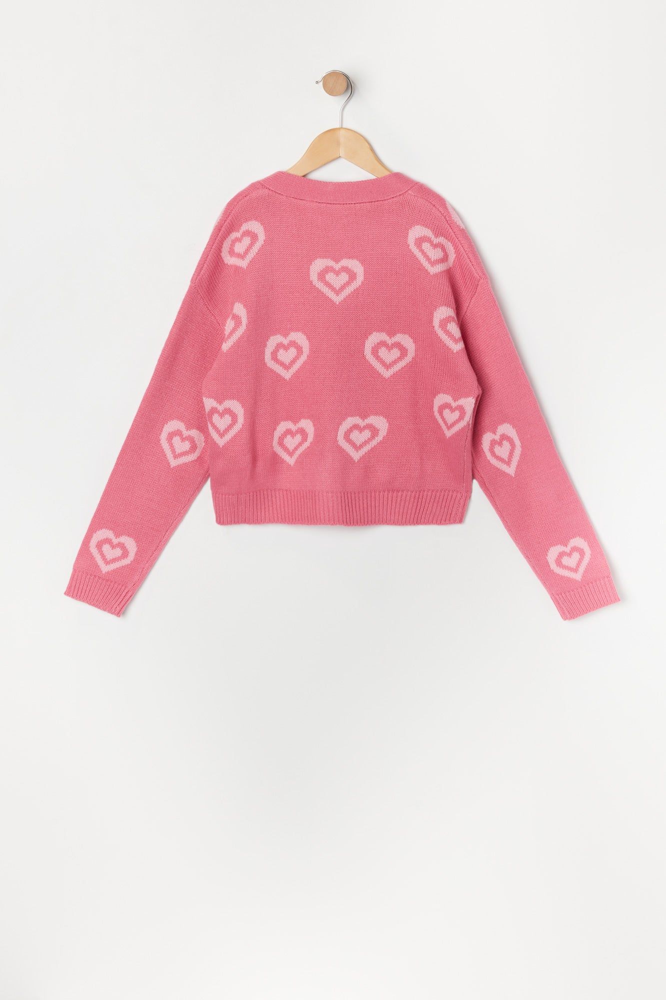 Girls Flower Print Knit Button-Up Cardigan sold by Urban Planet product image thumbnail 8