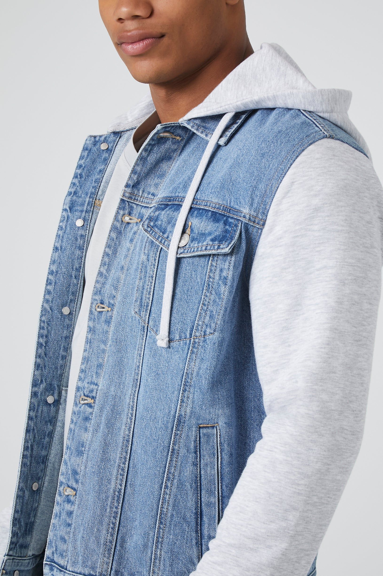 Hooded Denim Jacket sold by Urban Planet product image thumbnail 5