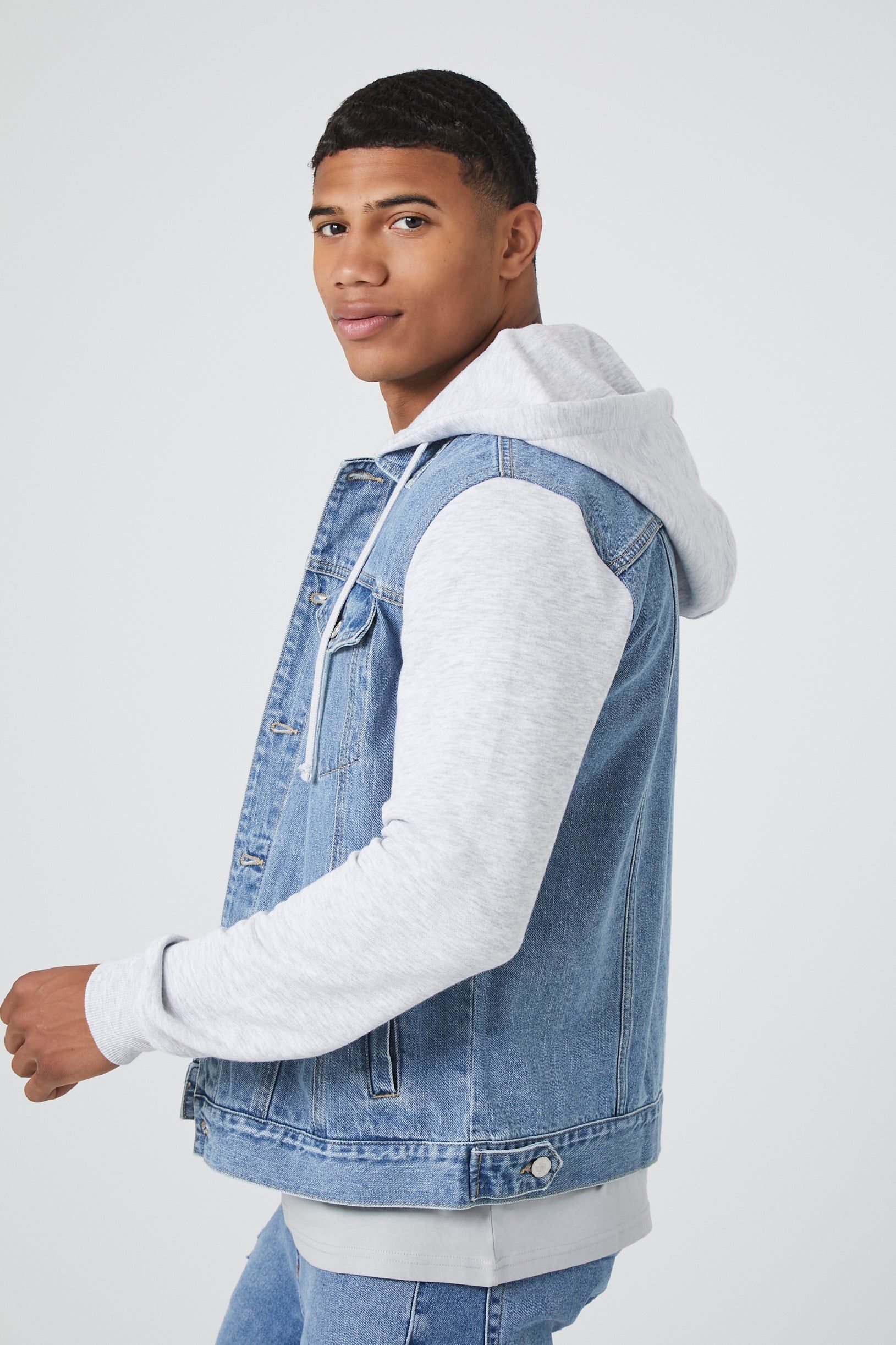 Hooded Denim Jacket sold by Urban Planet product image thumbnail 3