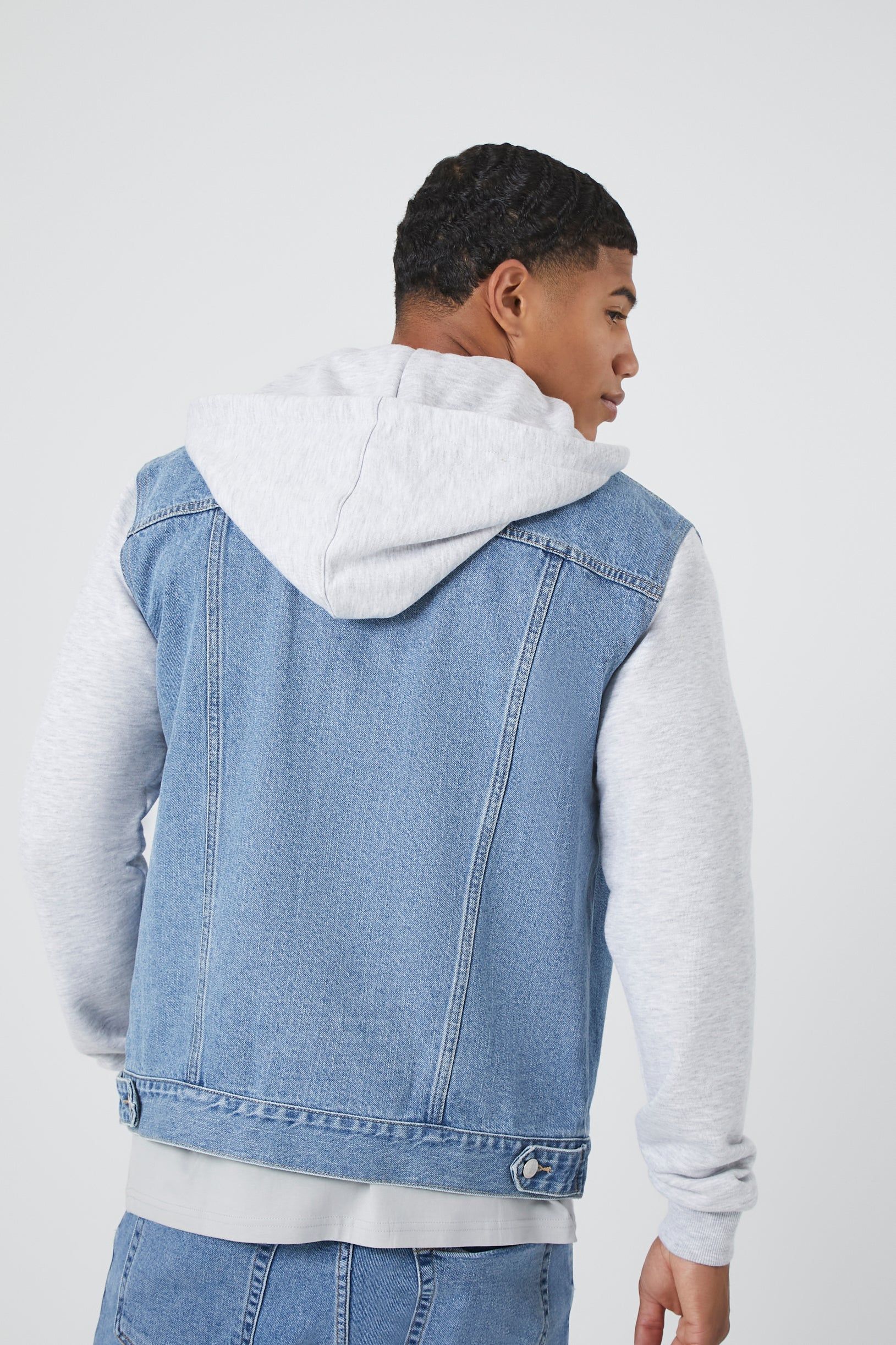 Hooded Denim Jacket sold by Urban Planet product image thumbnail 2