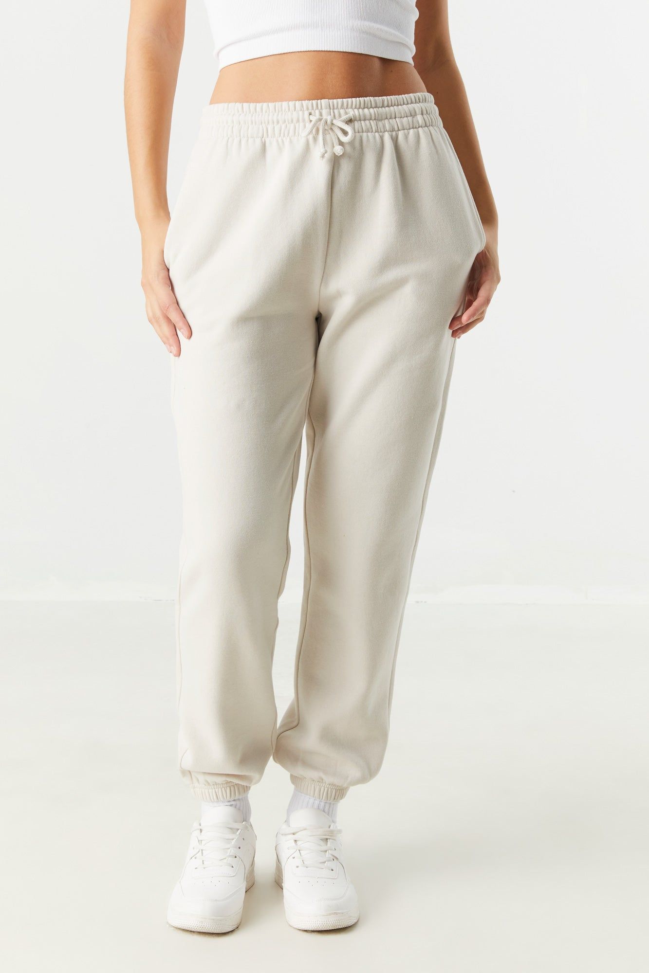 Solid Fleece High Rise Jogger sold by Urban Planet product image thumbnail 2