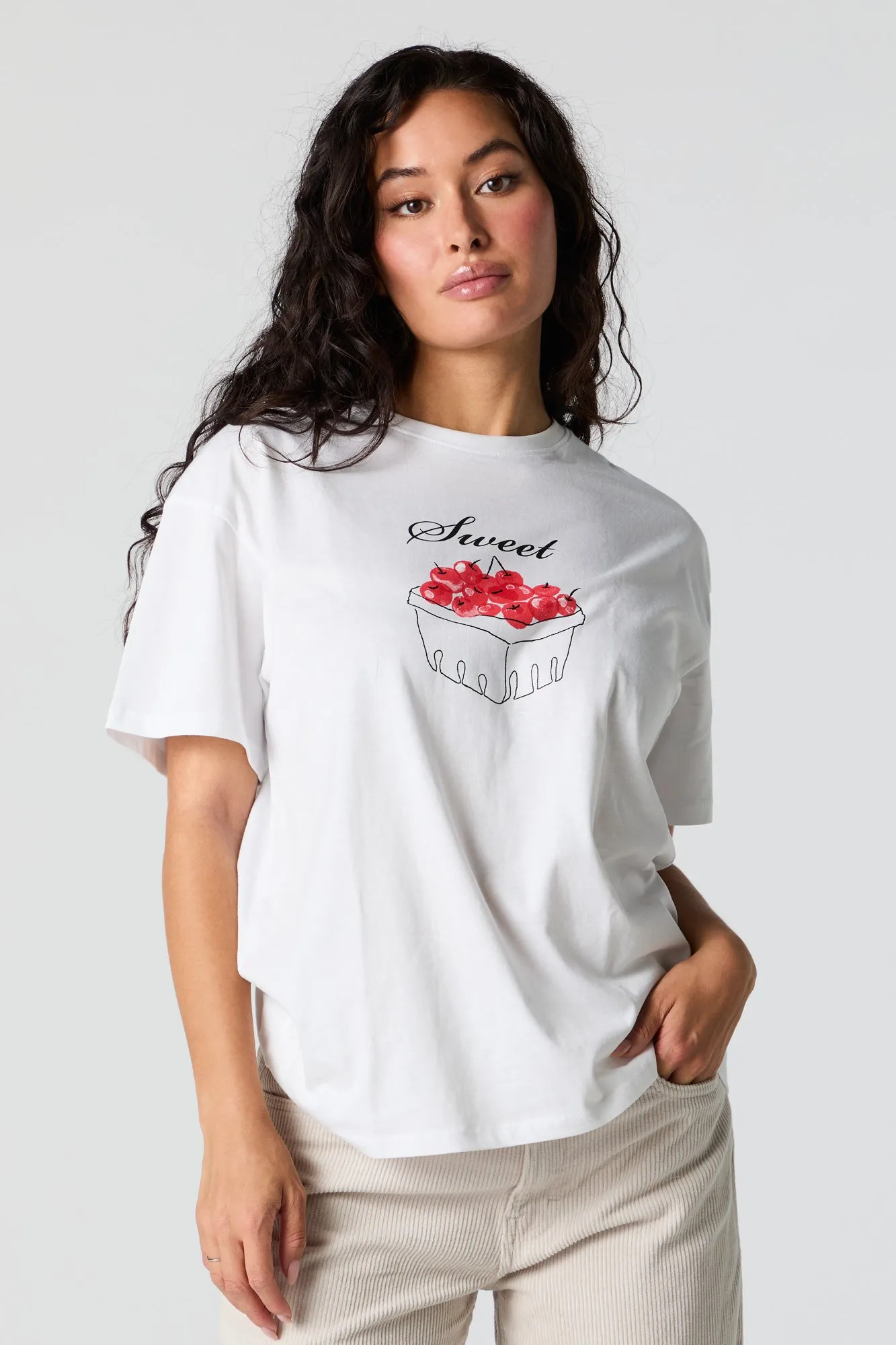 Sweet Cherries Graphic Boyfriend T-Shirt sold by Urban Planet