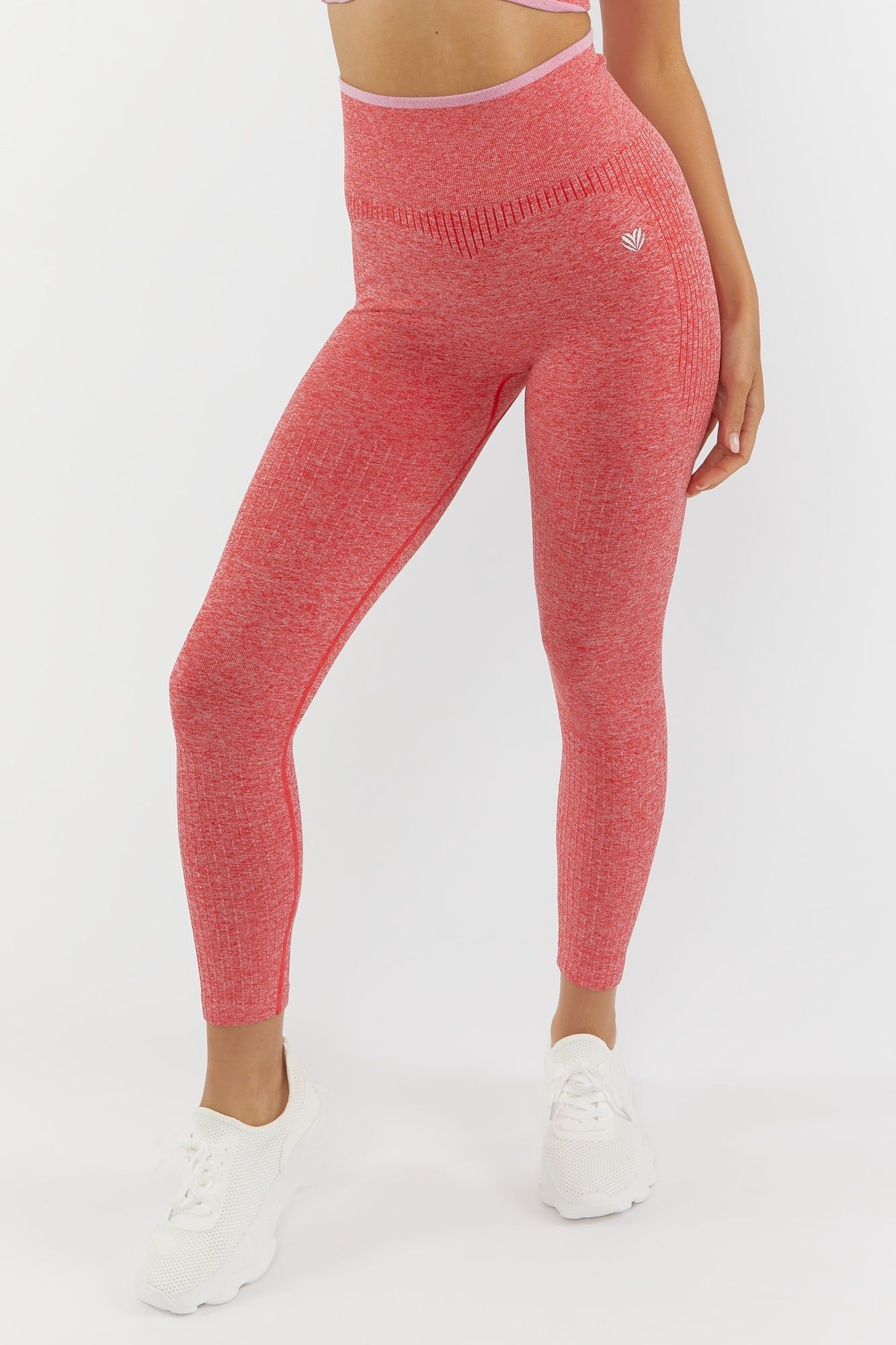 Red Ribbed Seamless Active Legging sold by Urban Planet product image thumbnail 2