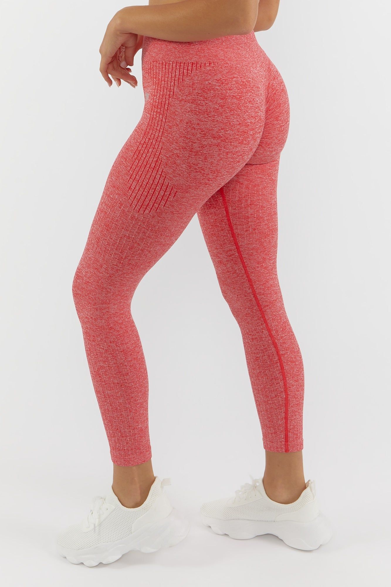 Red Ribbed Seamless Active Legging sold by Urban Planet product image thumbnail 3