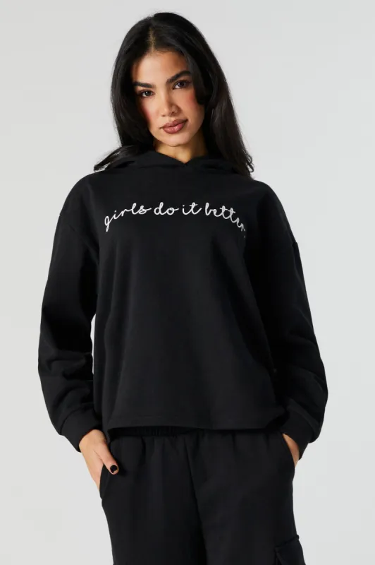 Haut surdimensionné à capuchon avec imprimé Girls Do It Better sold by Urban Planet