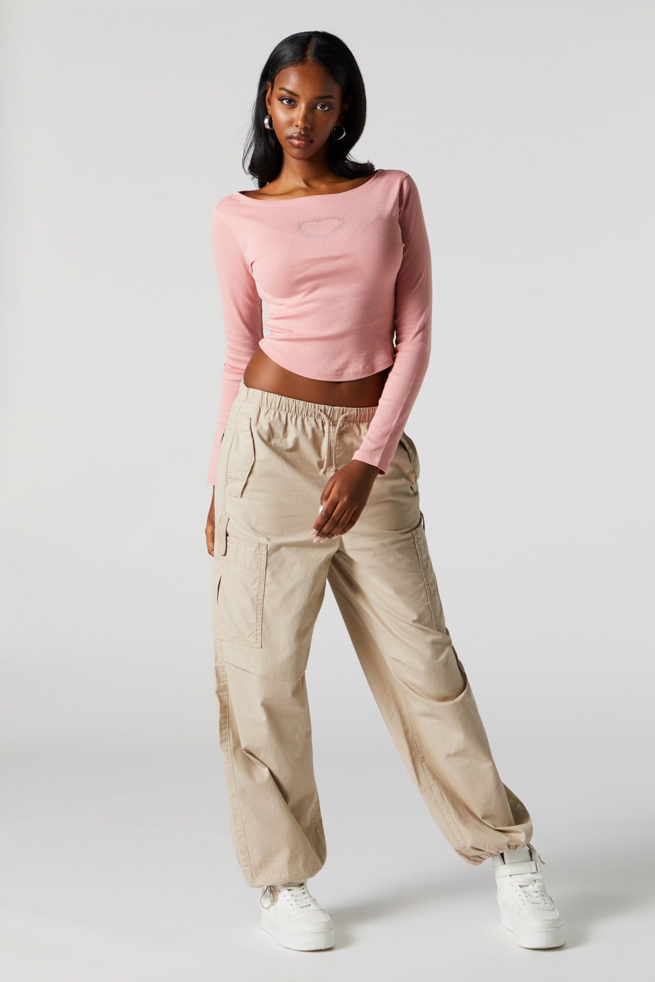 Rhinestone Heart Long Sleeve Top sold by Urban Planet product image thumbnail 3