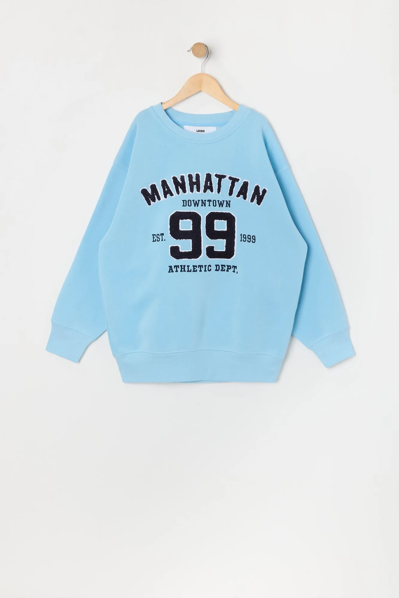 Chandail surdimensionné en molleton avec motif brodé Manhattan en chenille pour fille sold by Urban Planet
