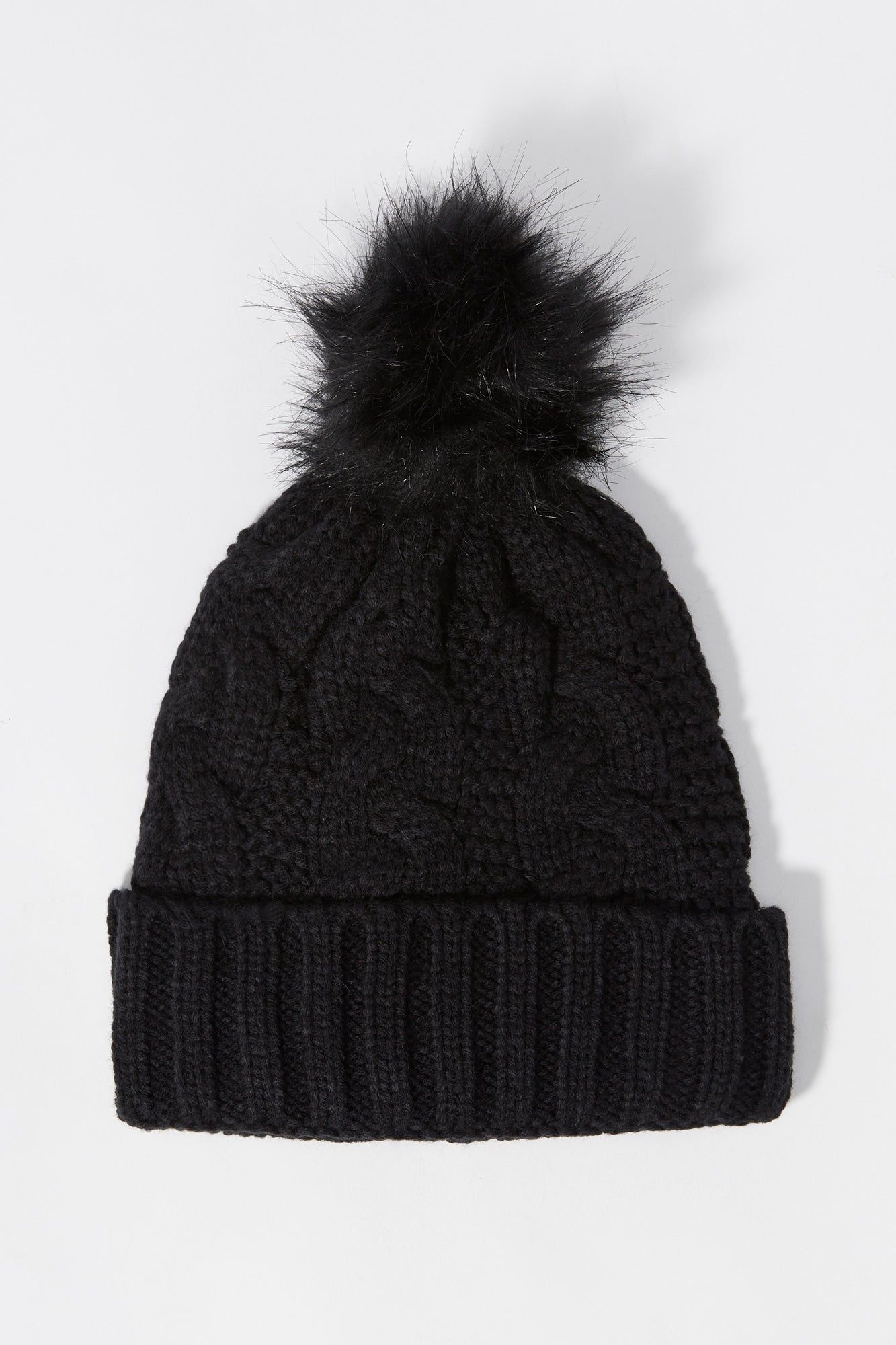 Cable Knit Hat with Pom Pom sold by Urban Planet product image thumbnail 2