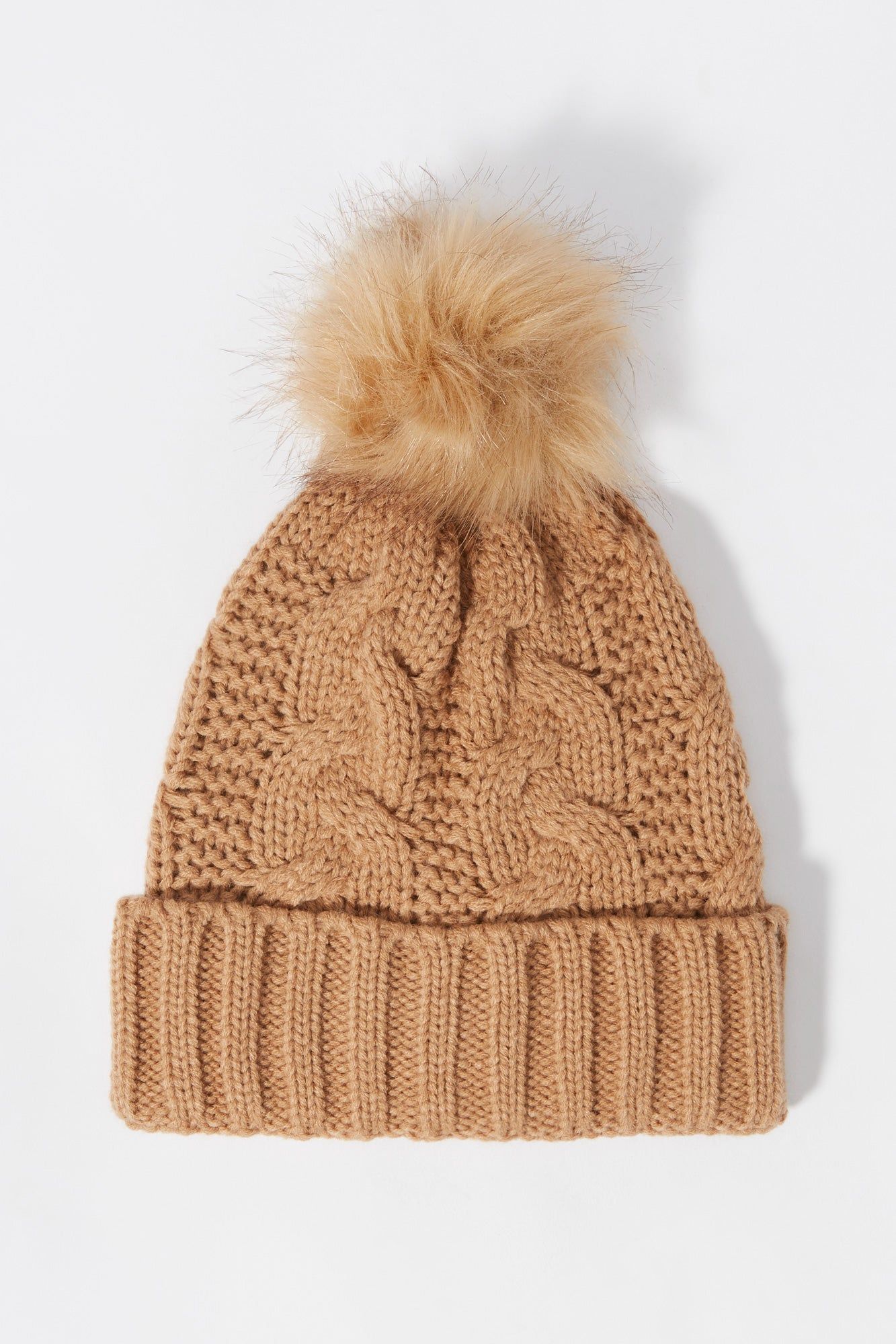 Cable Knit Hat with Pom Pom sold by Urban Planet product image thumbnail 5
