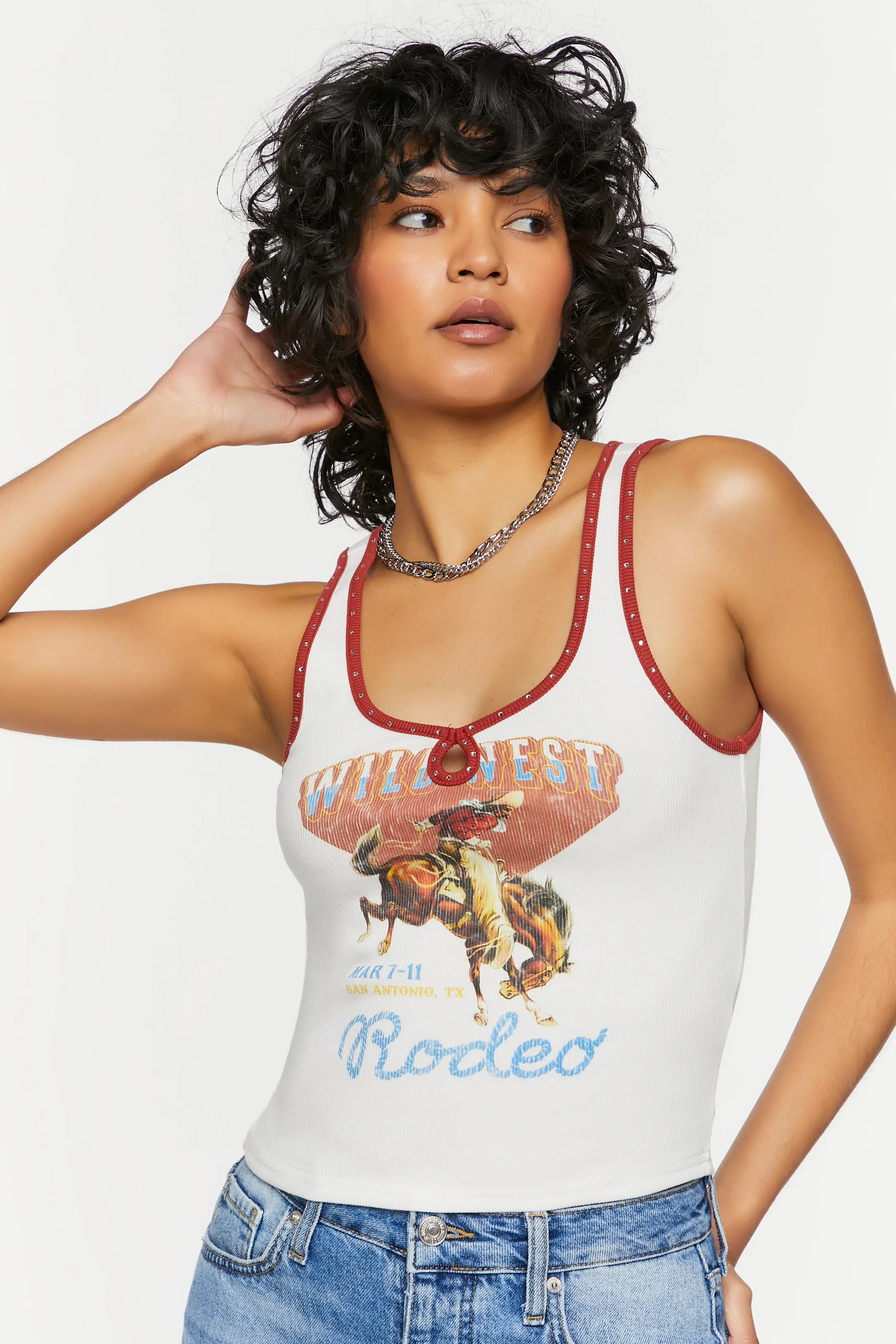 Wild West Graphic Studded Tank sold by Urban Planet product image thumbnail 2