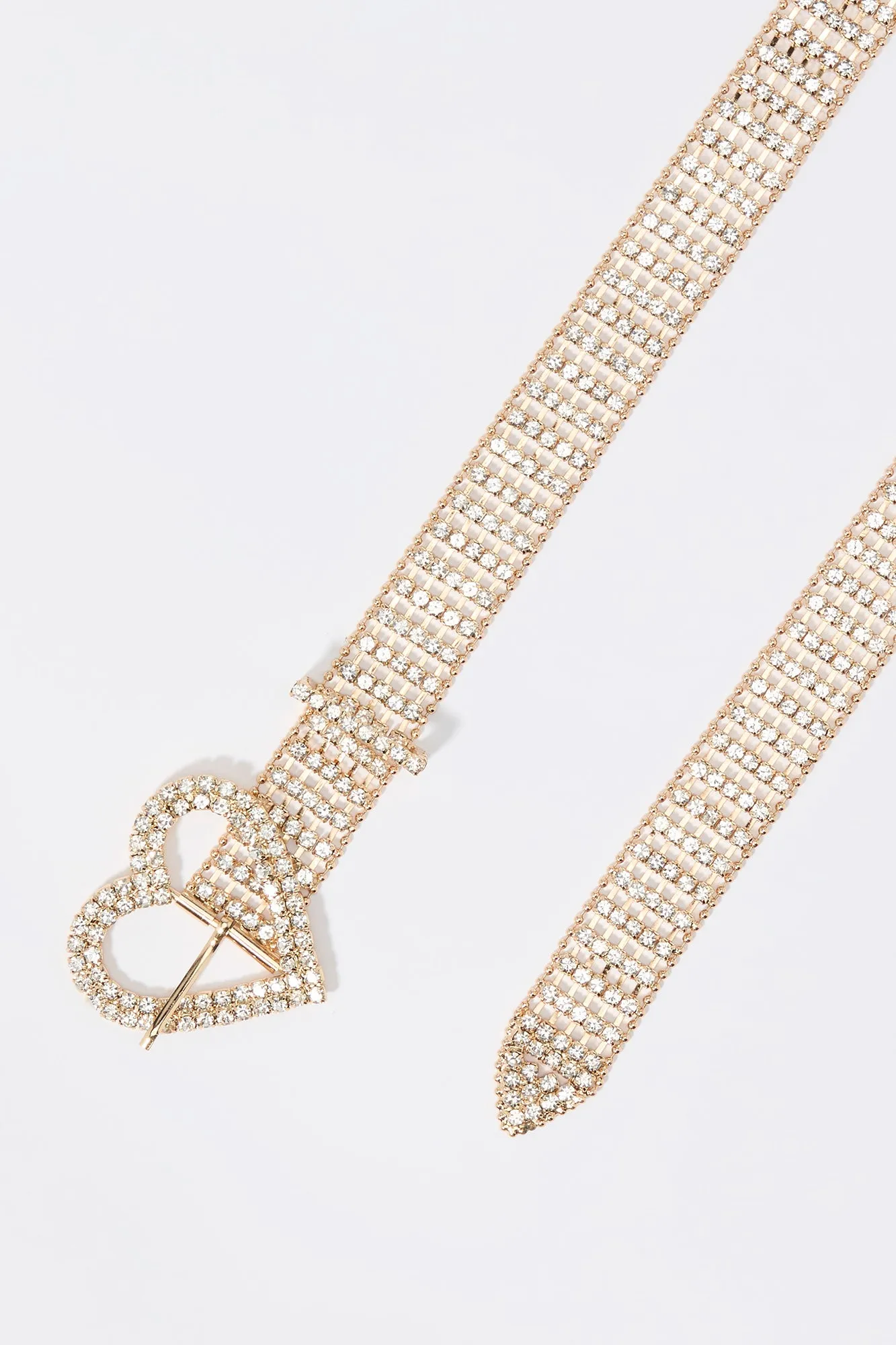 Rhinestone Heart Buckle Belt sold by Urban Planet product image thumbnail 2